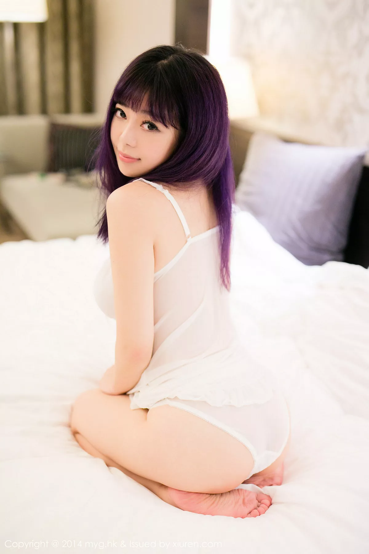秀人集.com_[MyGirl美媛馆]Vol.076_嫩模刘飞儿Faye白色情趣睡裙蕾丝内裤豪乳诱惑写真67P