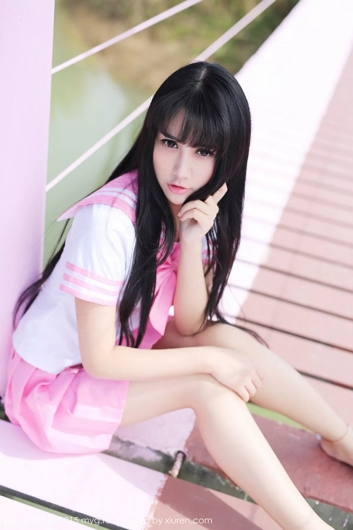 秀人集.com_[MyGirl美媛馆]Vol.099_嫩模杨晓青儿泰国旅拍白色吊带蕾丝袜诱惑翘臀写真61P