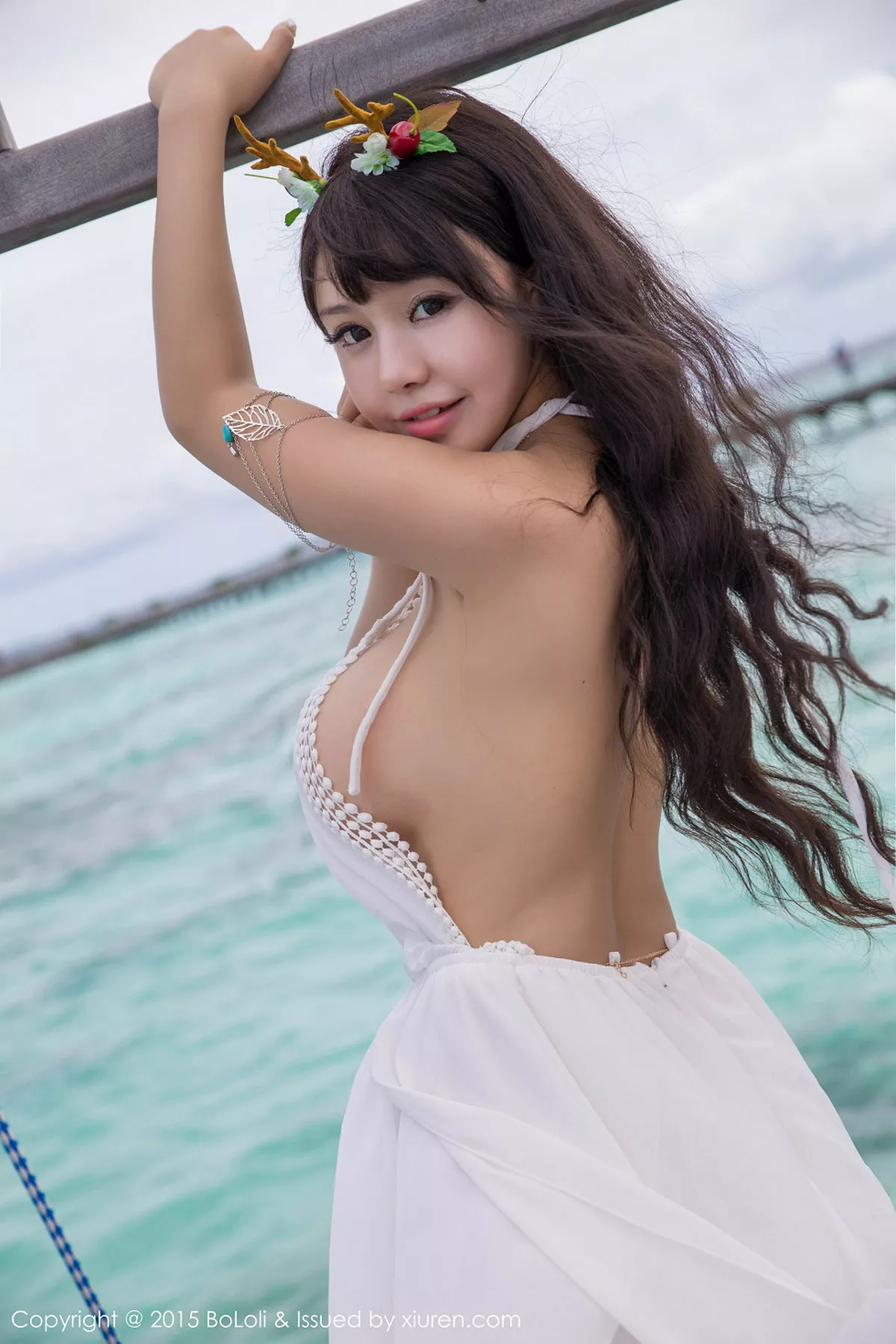 秀人集.com_[BoLoli波萝社]Vol.042_嫩模Barbie可儿马尔代夫旅拍黑色内衣秀童颜巨乳写真46P