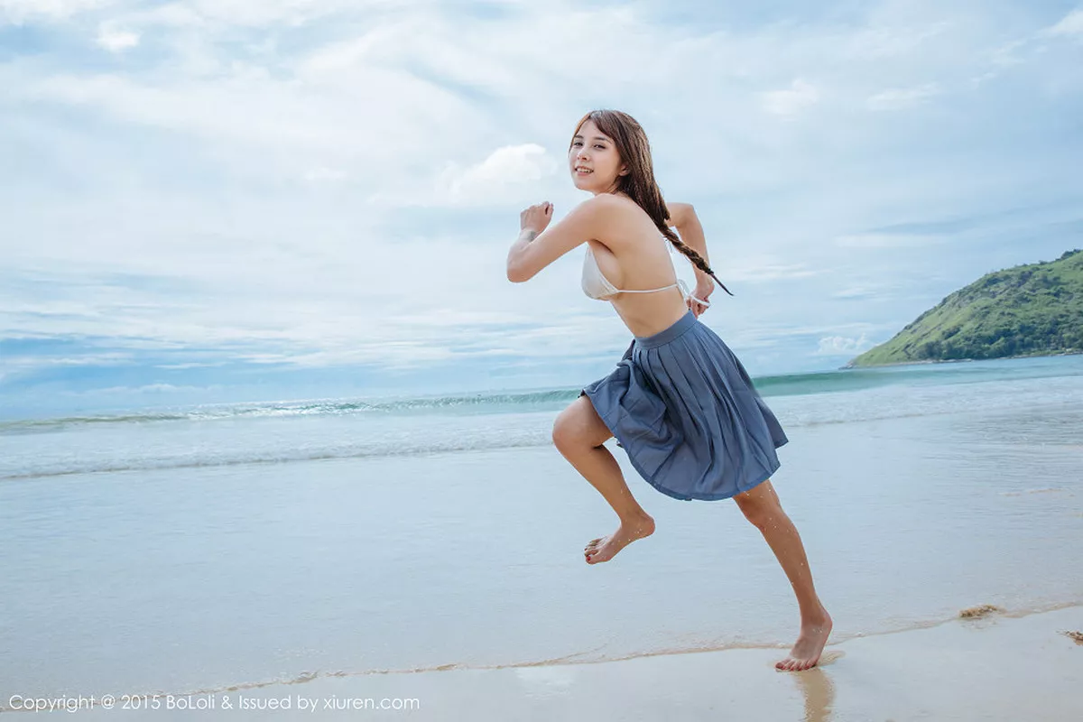 秀人集.com_[BoLoli波萝社]Vol.077_嫩模夏美酱普吉岛旅拍海边学生制服湿身诱惑写真46P