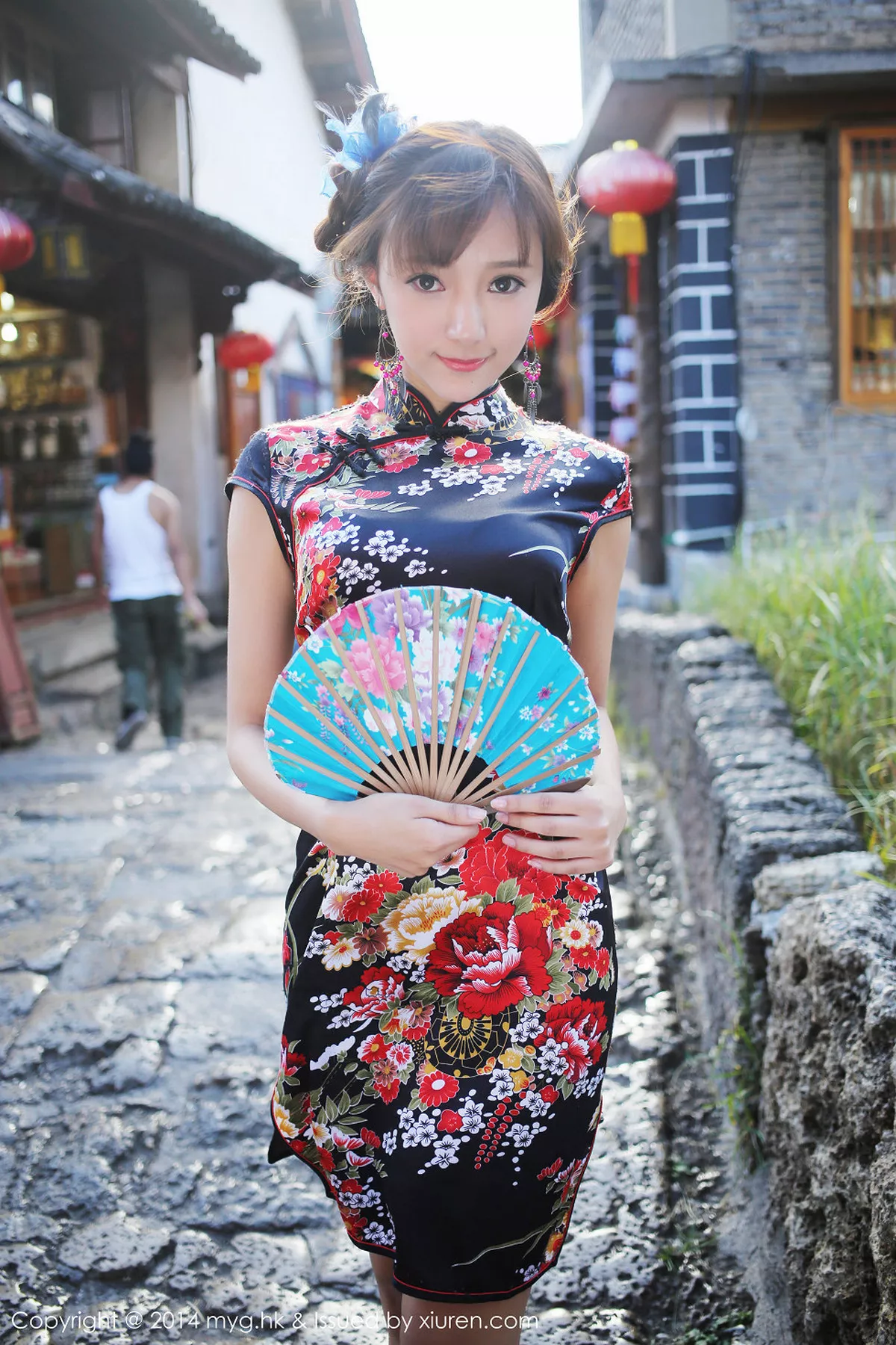 秀人集.com_[MyGirl美媛馆]Vol.080_嫩模王馨瑶yanni花色旗袍迷人风情靓丽性感写真56P