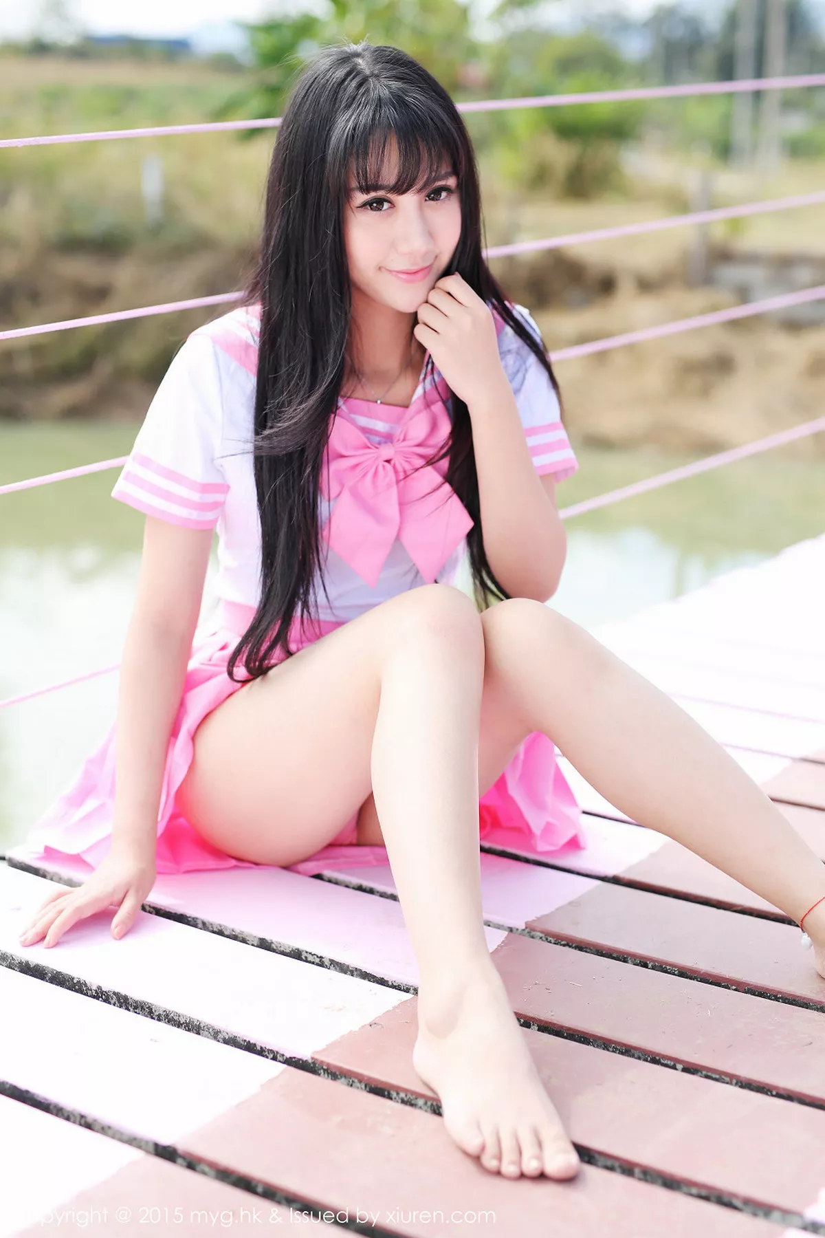 秀人集.com_[MyGirl美媛馆]Vol.099_嫩模杨晓青儿泰国旅拍白色吊带蕾丝袜诱惑翘臀写真61P
