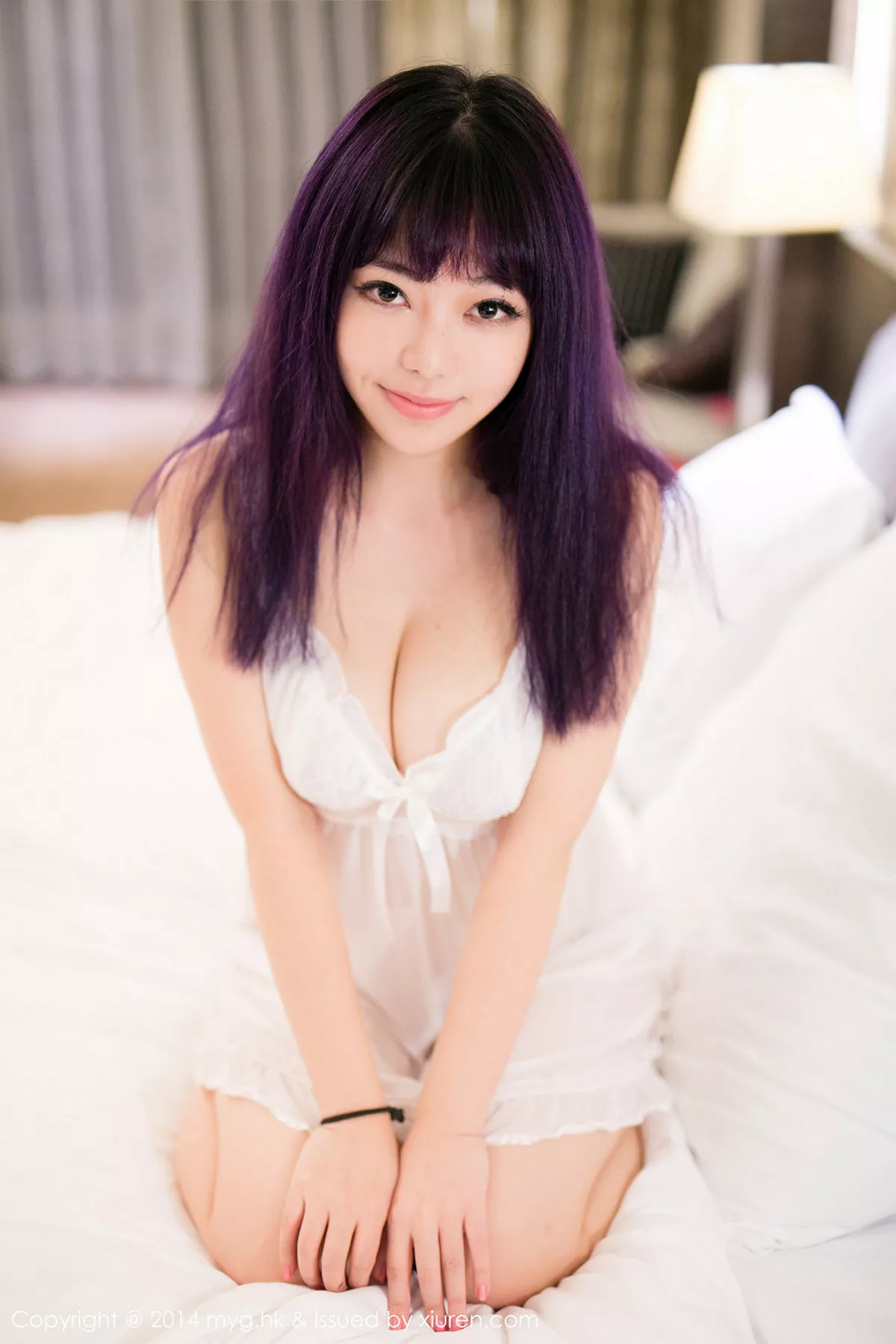 秀人集.com_[MyGirl美媛馆]Vol.076_嫩模刘飞儿Faye白色情趣睡裙蕾丝内裤豪乳诱惑写真67P