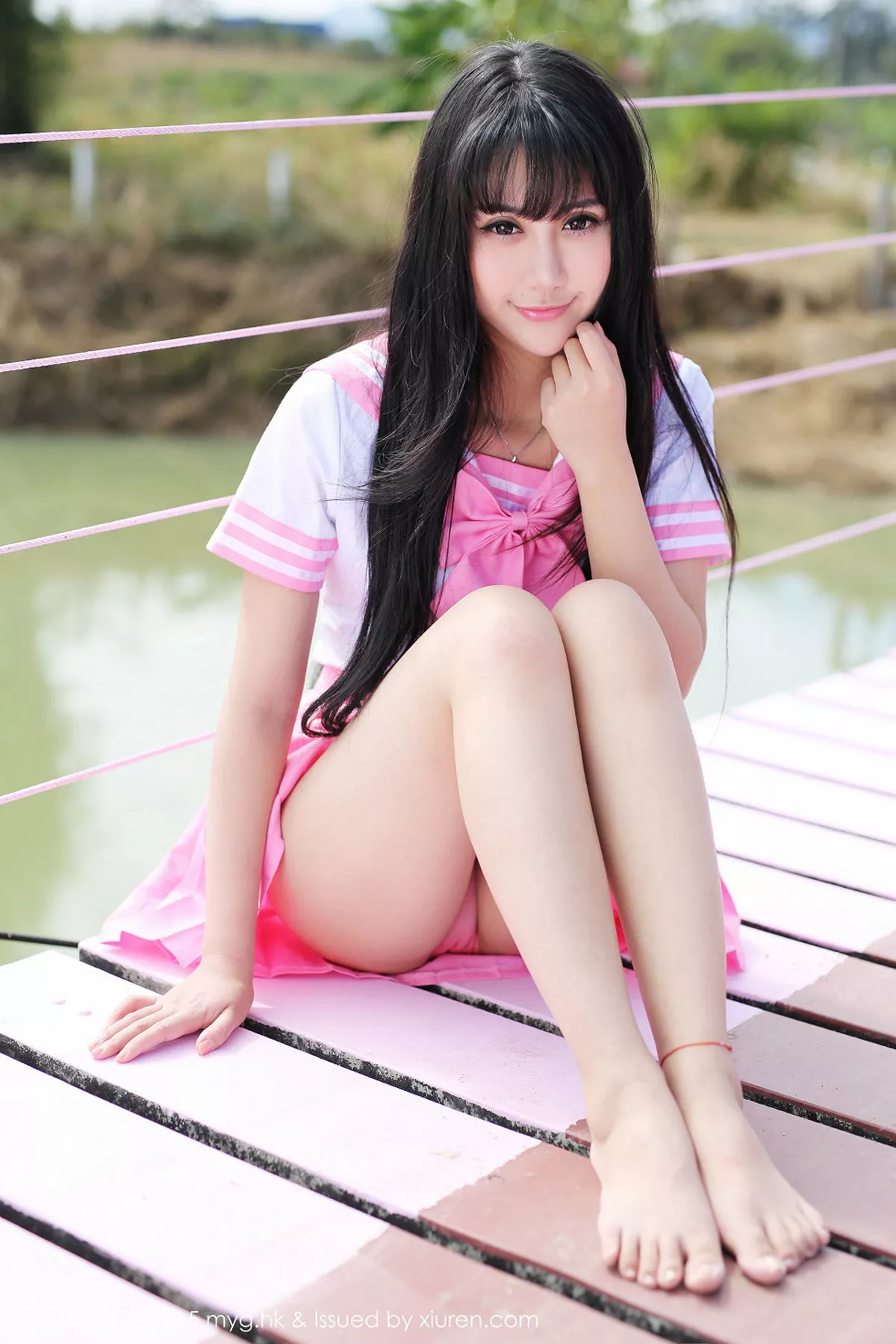 秀人集.com_[MyGirl美媛馆]Vol.099_嫩模杨晓青儿泰国旅拍白色吊带蕾丝袜诱惑翘臀写真61P