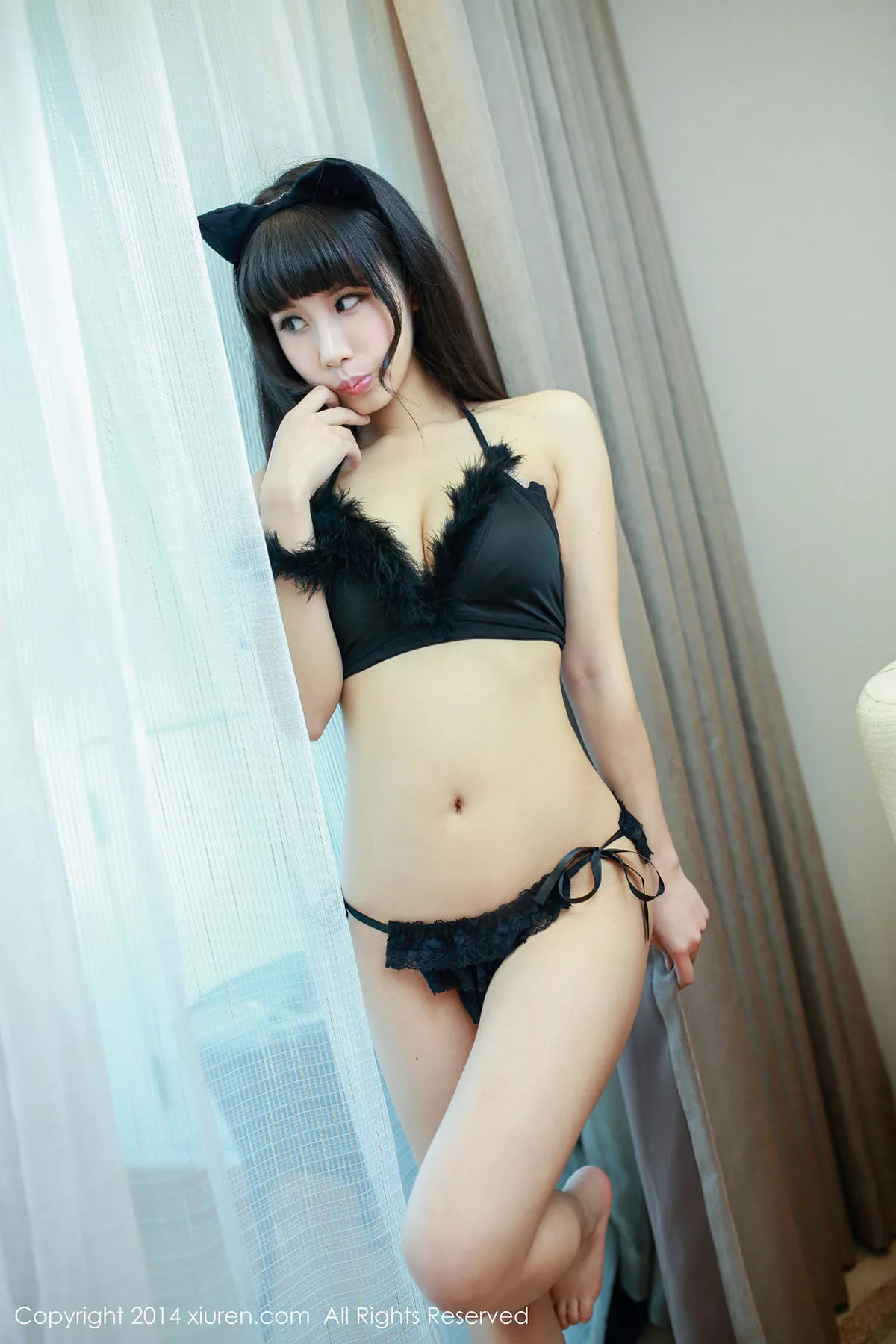 秀人集.com_[XiuRen秀人网]No.132_嫩模涵涵_blackangela粉红女仆装及黑丝兔女郎系列写真86P