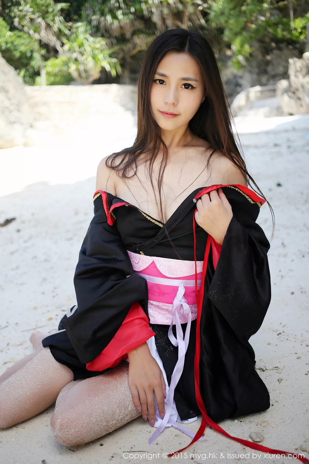 秀人集.com_[MyGirl美媛馆]Vol.136_嫩模Moa小姐菲律宾长滩旅拍日本和服秀完美曲线写真61P