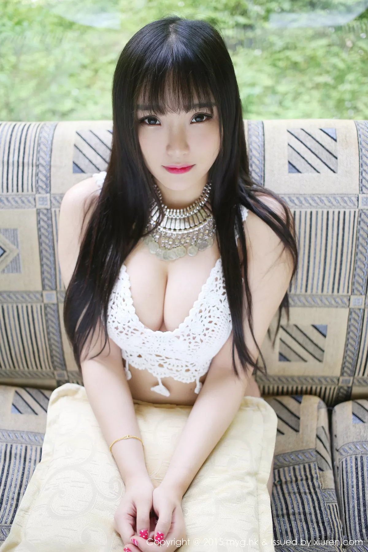 秀人集.com_[MyGirl美媛馆]Vol.124_嫩模夏瑶baby九寨沟旅拍白色蕾丝内衣傲人双乳写真66P