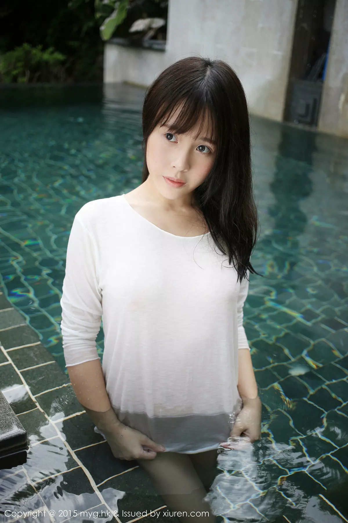 秀人集.com_[MyGirl美媛馆]Vol.180_嫩模Evelyn艾莉白色T恤湿身真空透视秀美乳撩人写真60P