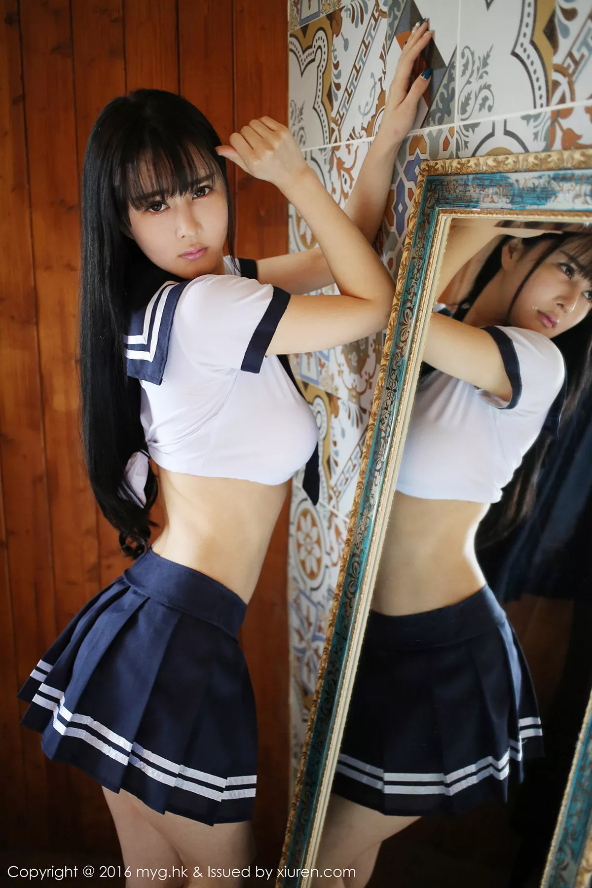 秀人集.com_[MyGirl美媛馆]Vol.212_嫩模蔡文钰Angle脱学生制服蕾丝内裤火辣美乳诱惑写真50P