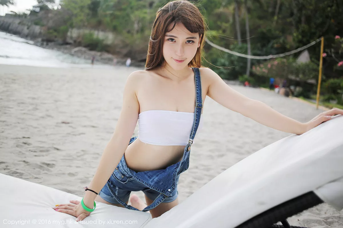 秀人集.com_[MyGirl美媛馆]Vol.191_嫩模熊吖BOBO龙目岛旅拍沙滩边白纱裙下性感美臀写真67P