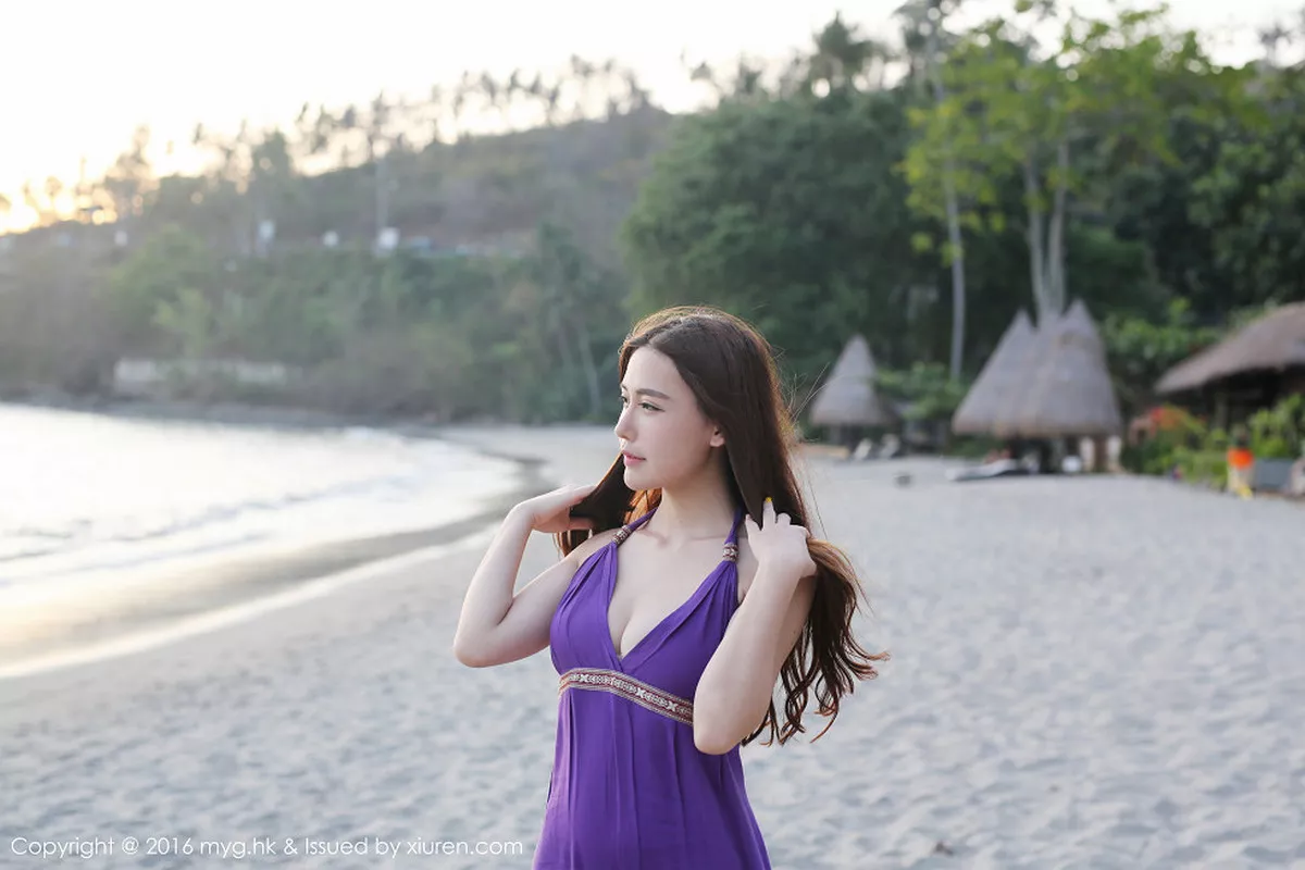 秀人集.com_[MyGirl美媛馆]Vol.191_嫩模熊吖BOBO龙目岛旅拍沙滩边白纱裙下性感美臀写真67P