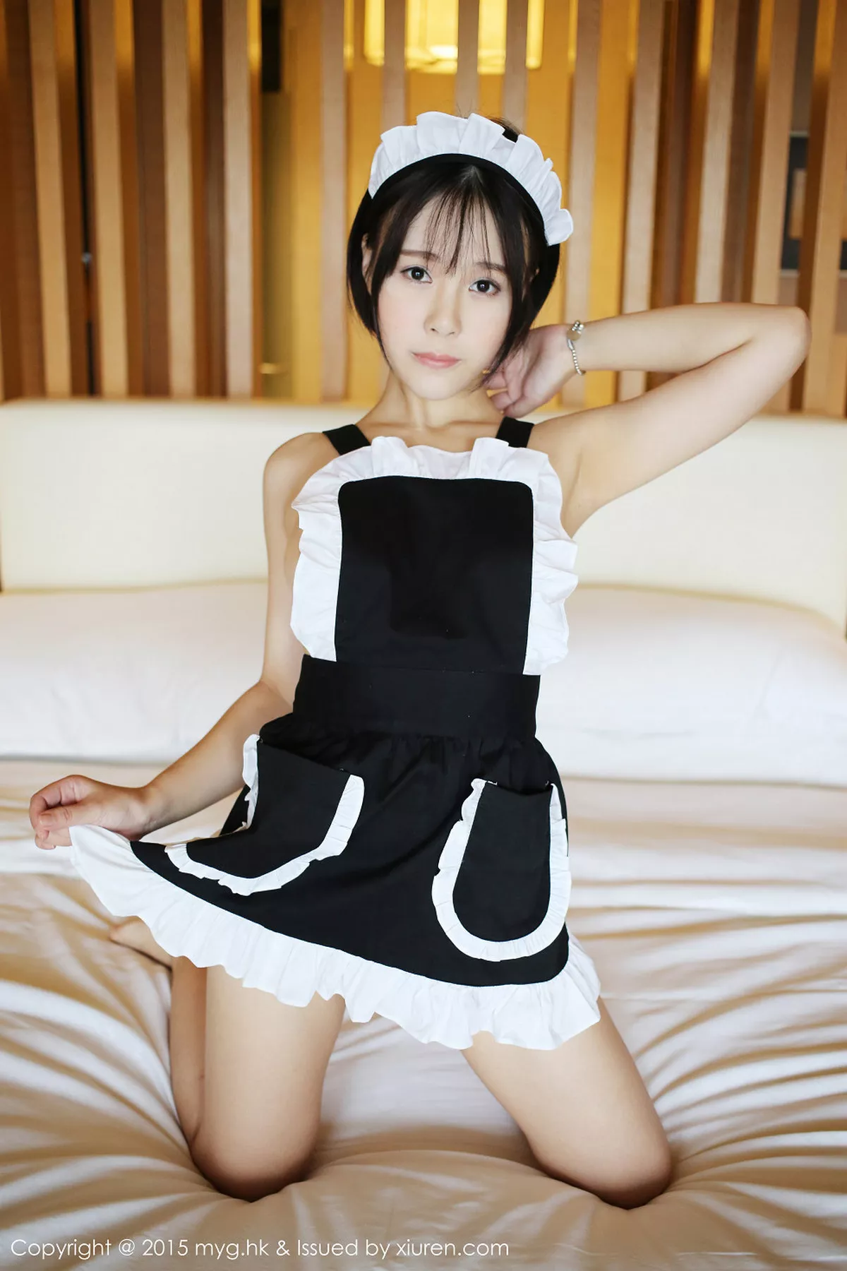 秀人集.com_[MyGirl美媛馆]Vol.157_嫩模Evelyn艾莉性感黑色女仆装侧露豪乳撩人诱惑写真44P