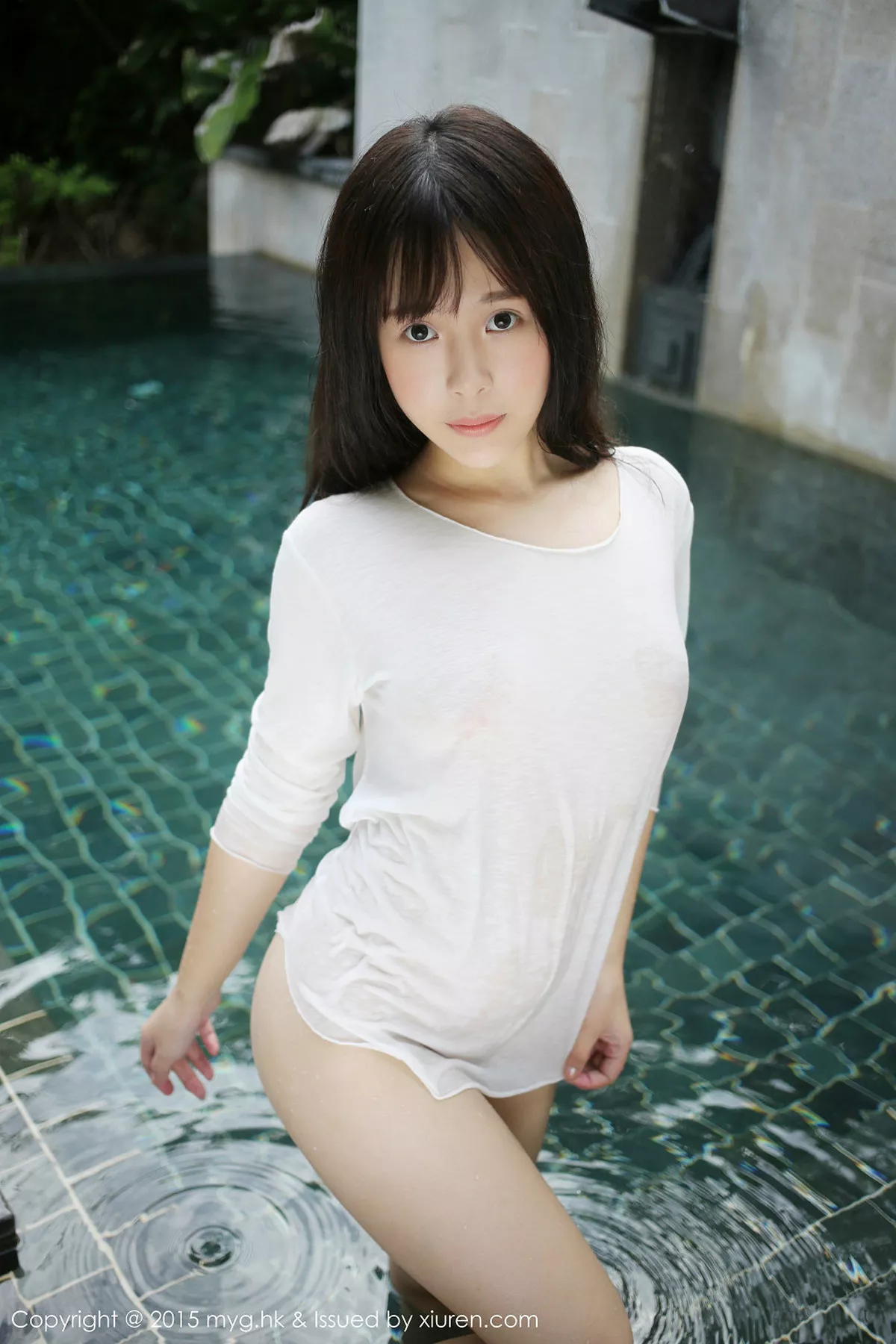 秀人集.com_[MyGirl美媛馆]Vol.180_嫩模Evelyn艾莉白色T恤湿身真空透视秀美乳撩人写真60P