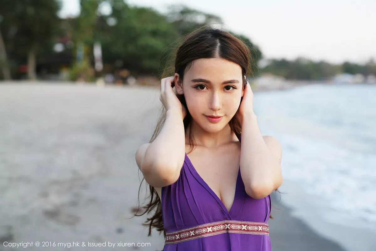 秀人集.com_[MyGirl美媛馆]Vol.191_嫩模熊吖BOBO龙目岛旅拍沙滩边白纱裙下性感美臀写真67P