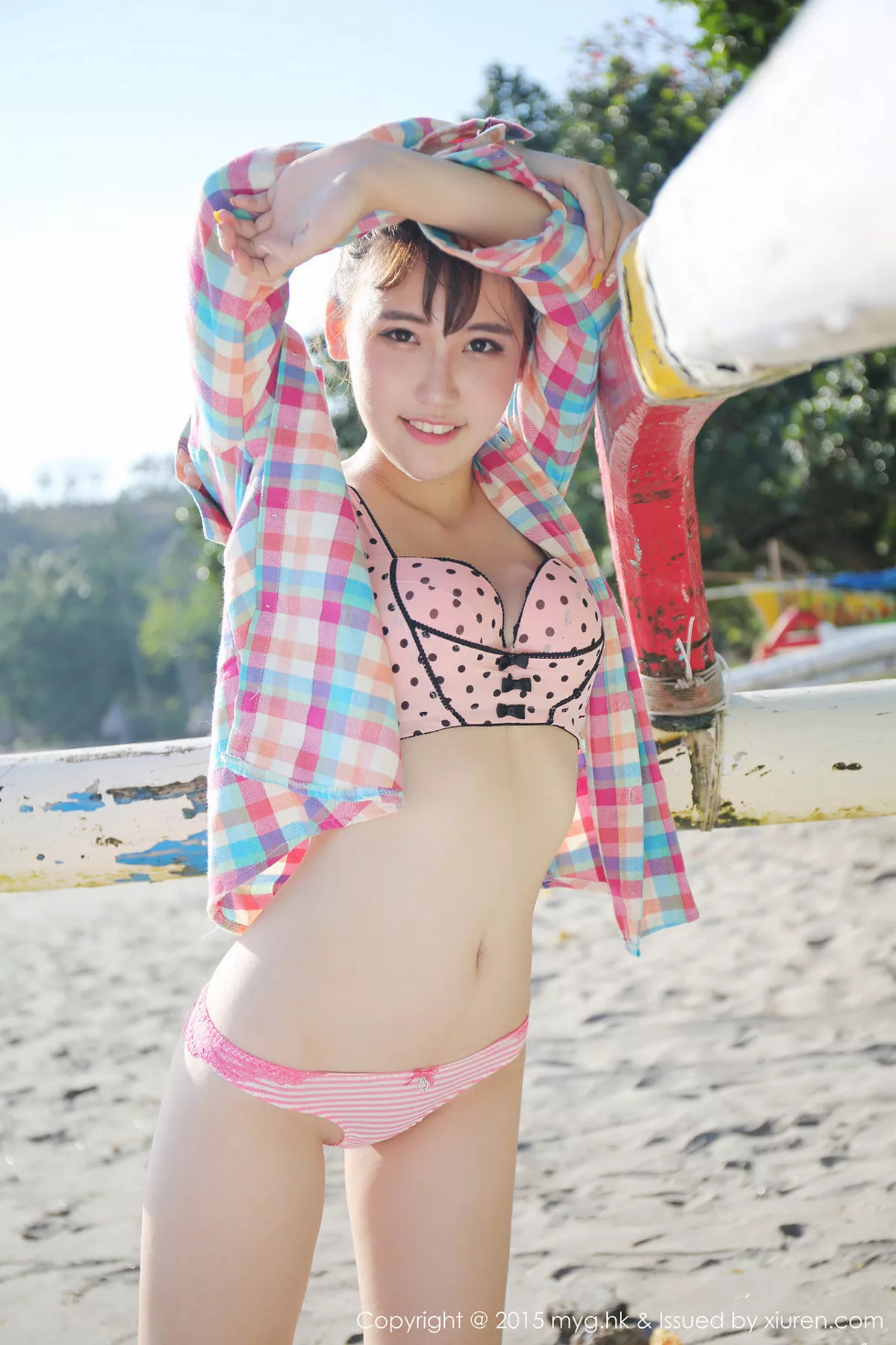 秀人集.com_[MyGirl美媛馆]Vol.158_嫩模熊吖BOBO龙目岛第四套红色圆点比基尼完美诱惑62P