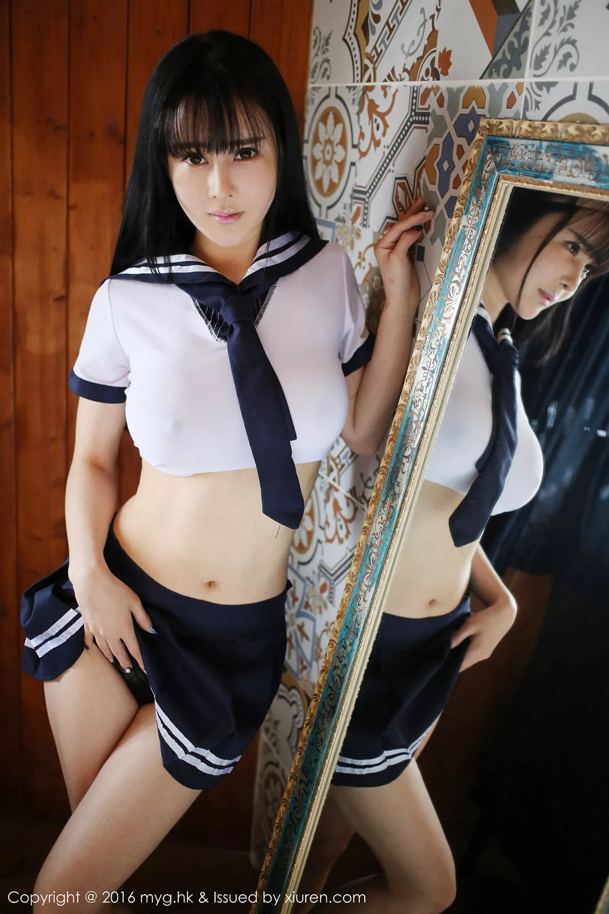 秀人集.com_[MyGirl美媛馆]Vol.212_嫩模蔡文钰Angle脱学生制服蕾丝内裤火辣美乳诱惑写真50P