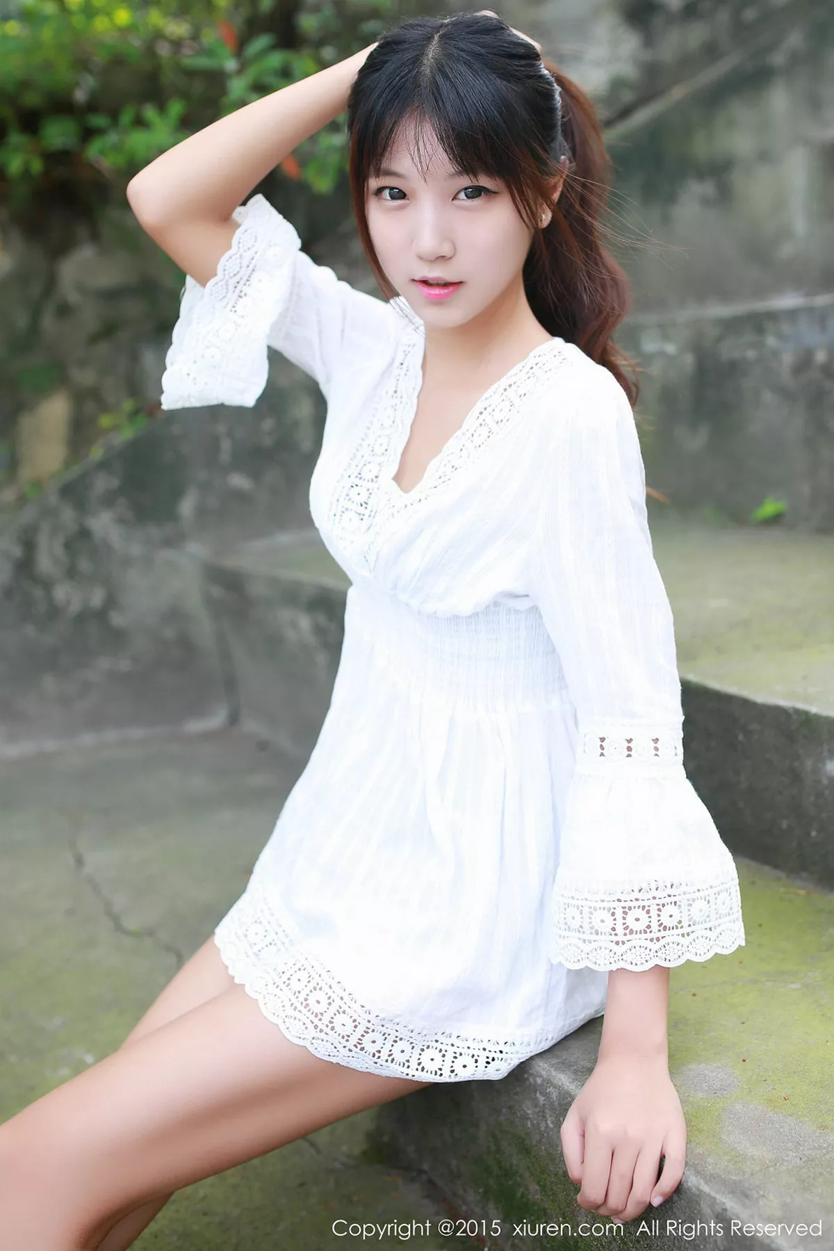 秀人集.com_[XiuRen秀人网]No.357_秀发嫩模徐畅和徐畅白色衬衫户外清新迷人写真46P