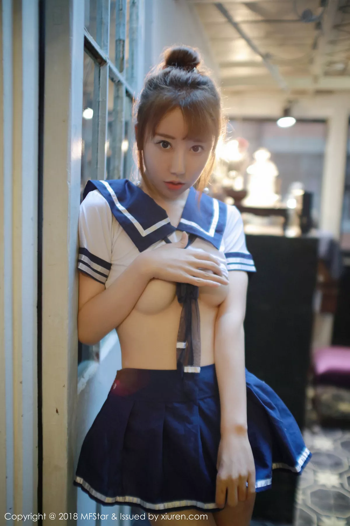 秀人集.com_[MFStar模范学院]Vol.154_嫩模夏笑笑Summer私房学生装半脱真空露豪乳翘臀诱惑写真35P