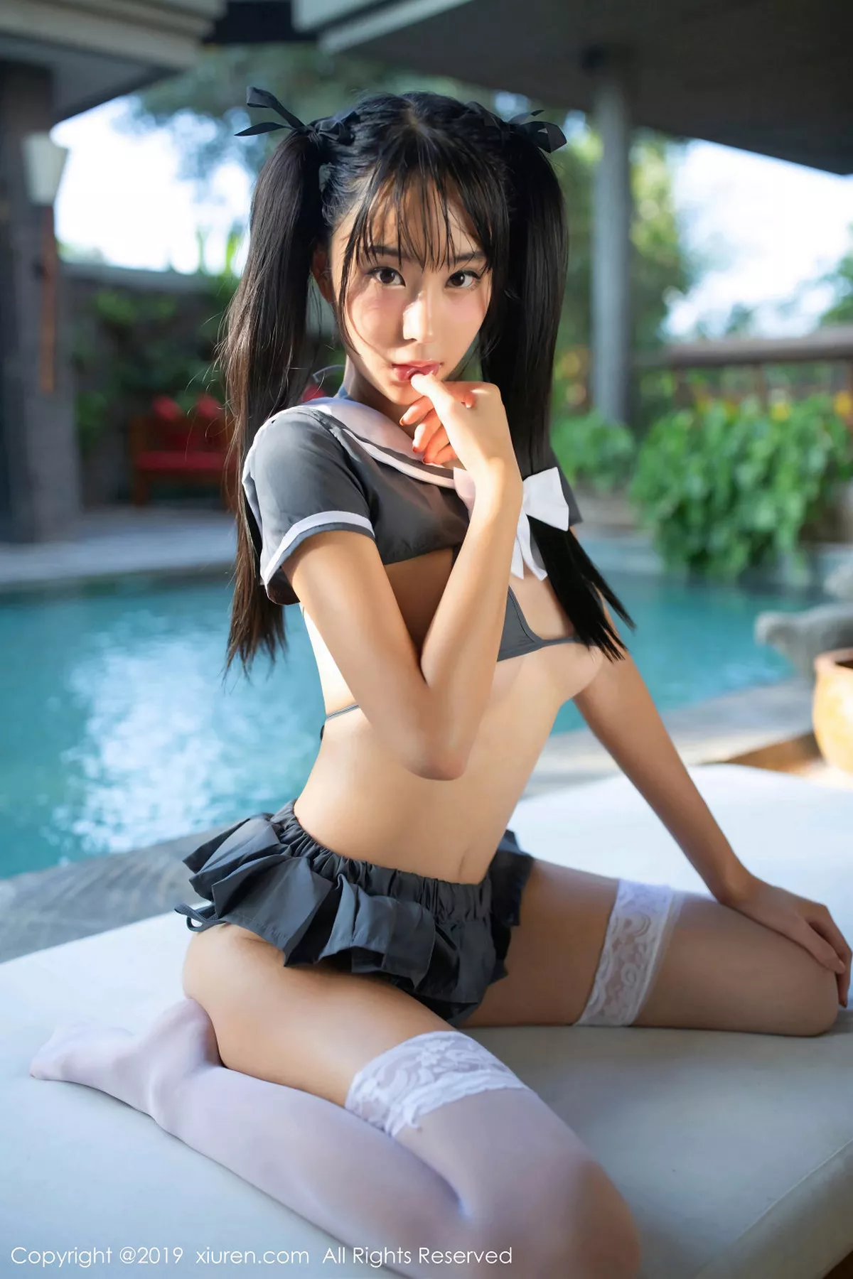 秀人集.com_[XiuRen秀人网]No.1604_嫩模蓝夏Akasha巴厘岛旅拍性感内衣配白丝袜半脱露美乳诱惑写真61P