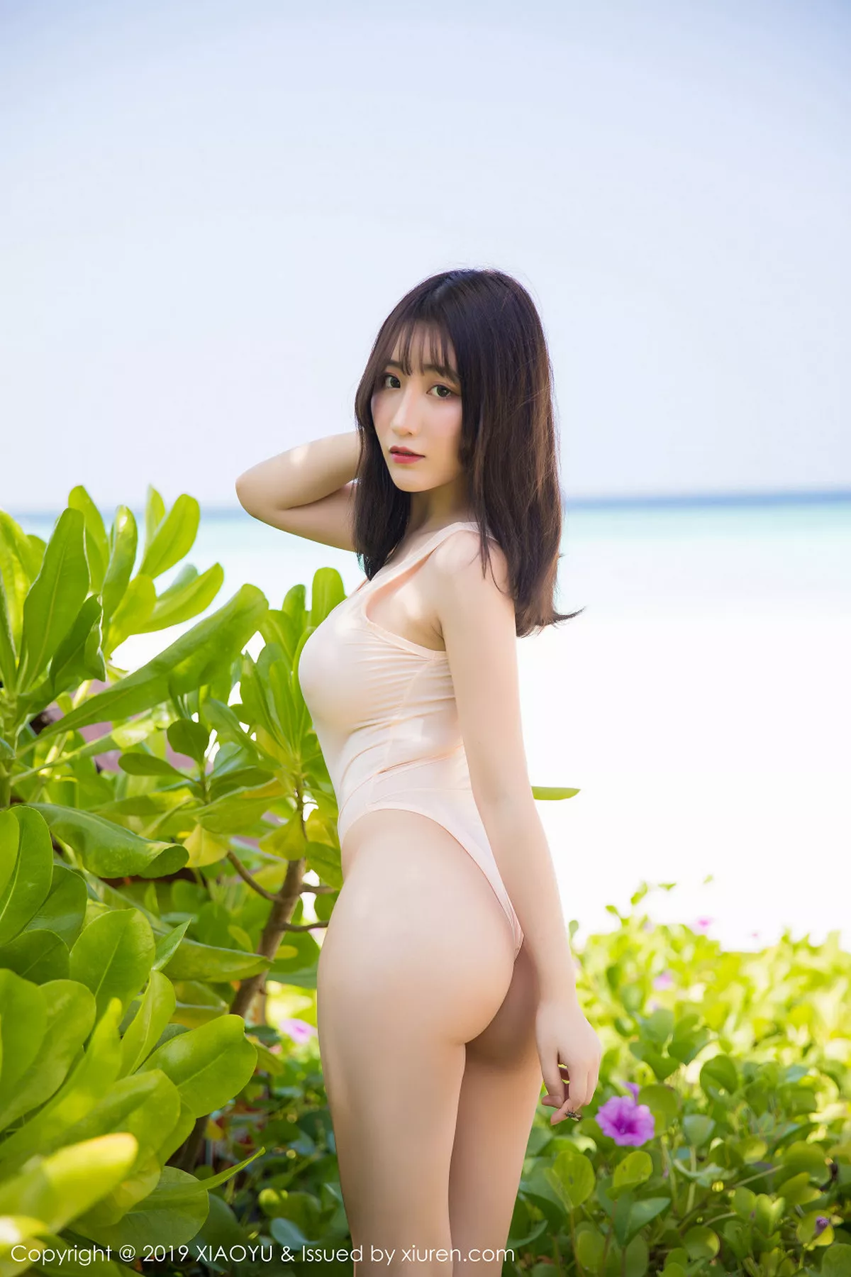 秀人集.com_[XiaoYu画语界]Vol.155_女神绯月樱-Cherry马尔代夫旅拍泳池高叉连体泳装半脱诱惑写真66P