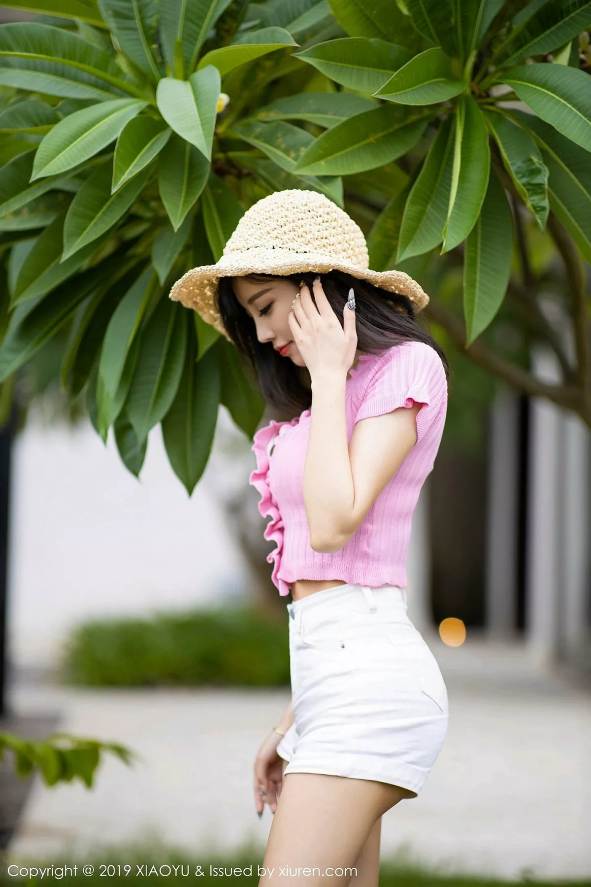 秀人集.com_[XiaoYu画语界]Vol.169_女神杨晨晨sugar心愿旅拍户外草帽女孩蕾丝内衣完美诱惑写真63P