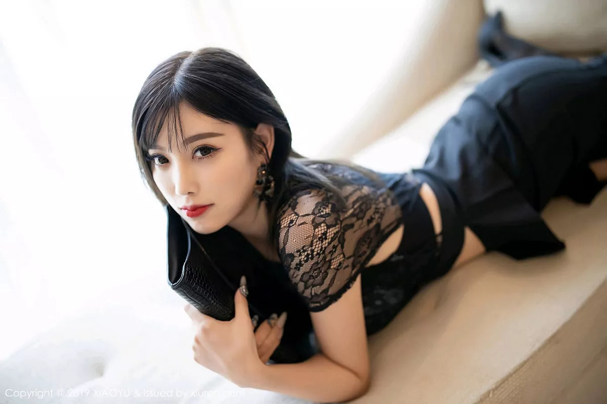 秀人集.com_[XiaoYu画语界]Vol.162_女神杨晨晨sugar海南旅拍私房黑色缕空内衣惹火诱惑写真85P