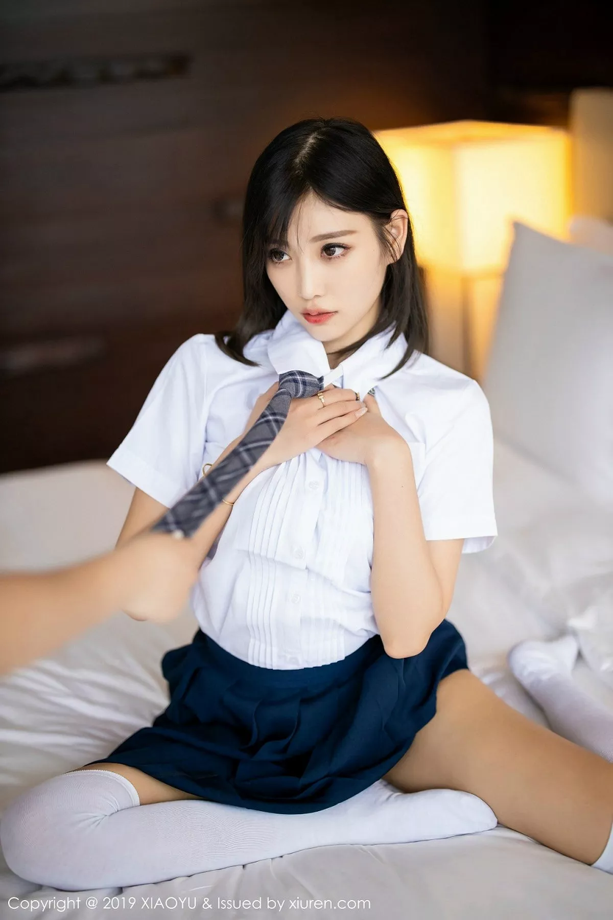 秀人集.com_[XiaoYu画语界]Vol.184_女神杨晨晨sugar心愿旅拍清纯学生装半脱露蕾丝内衣诱惑写真73P