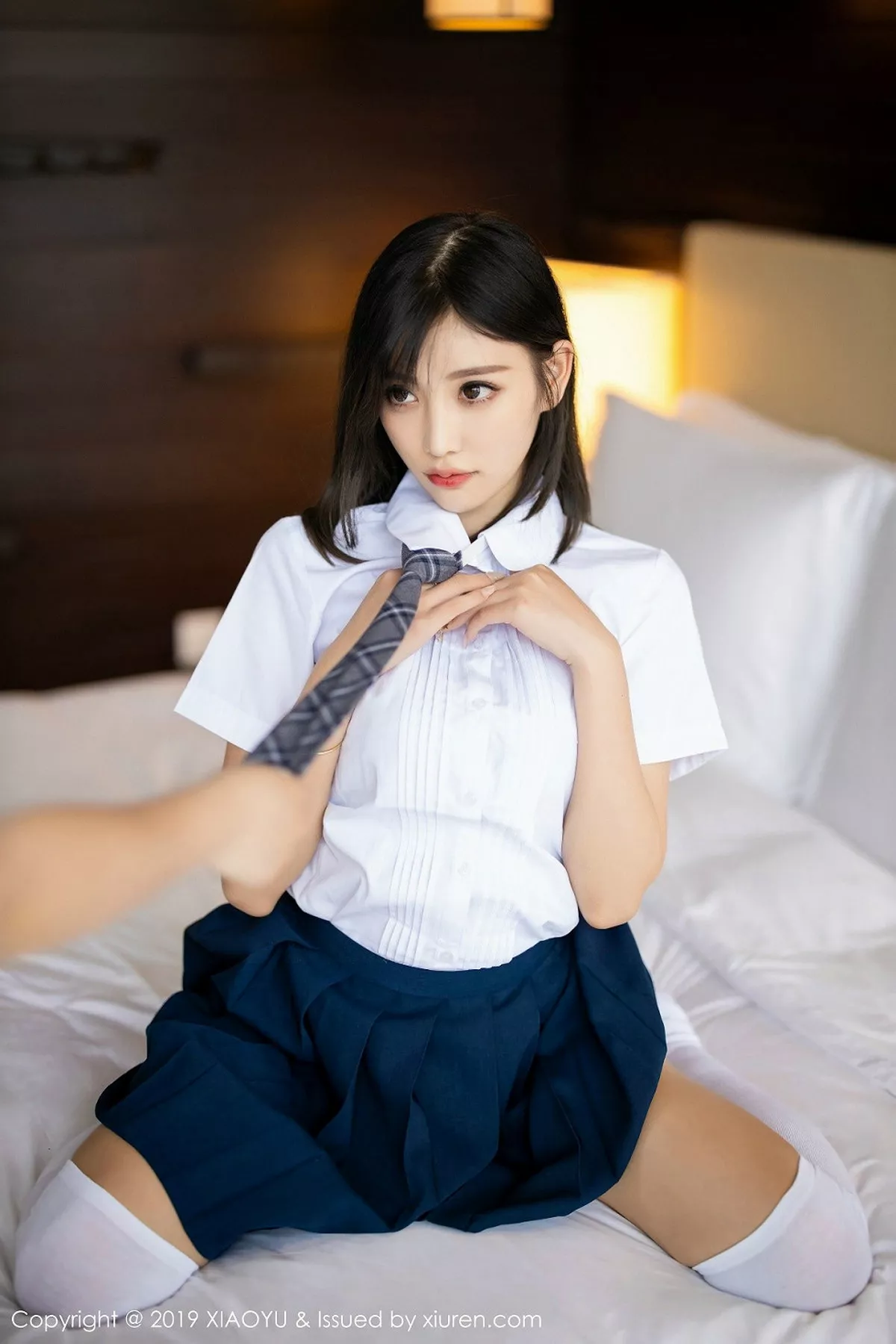秀人集.com_[XiaoYu画语界]Vol.184_女神杨晨晨sugar心愿旅拍清纯学生装半脱露蕾丝内衣诱惑写真73P