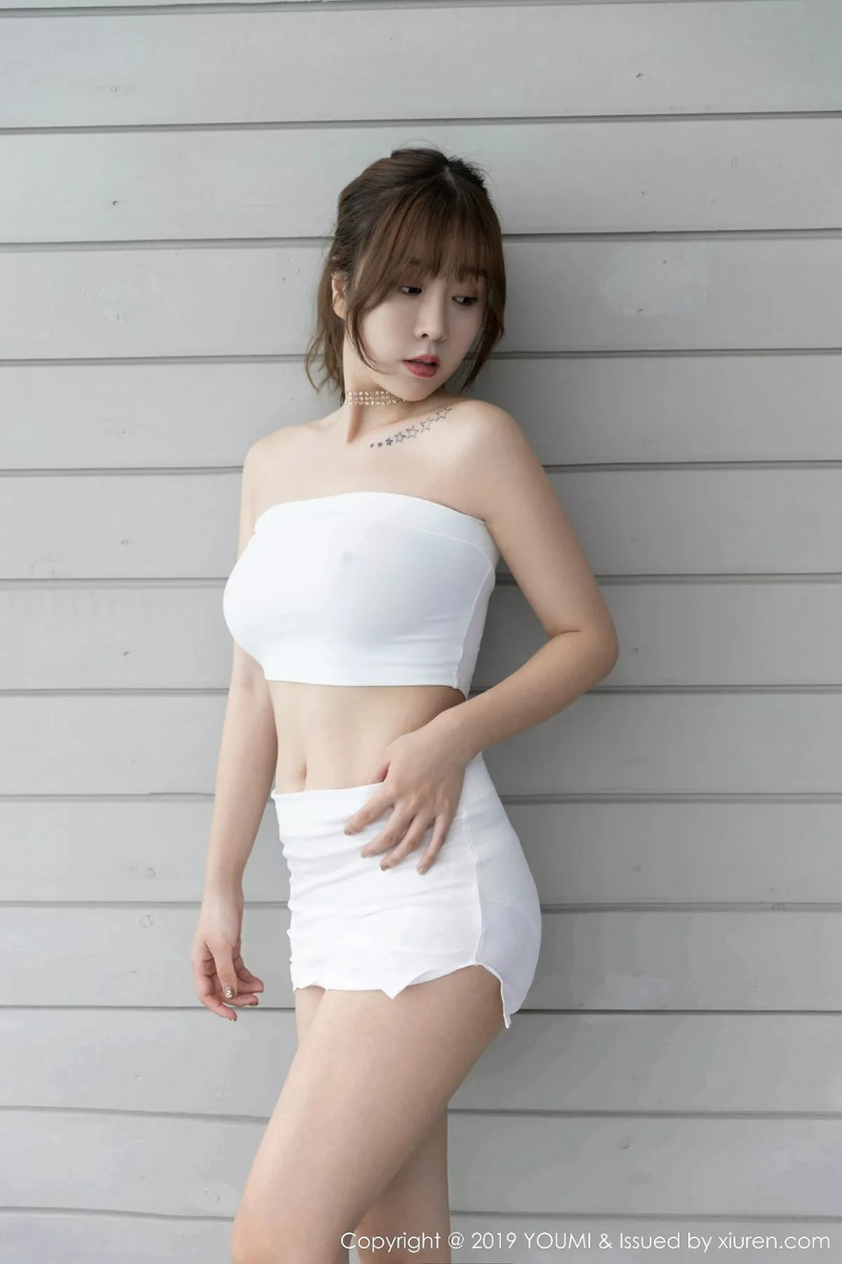 秀人集.com_[YouMi尤蜜荟]Vol.368_嫩模王雨纯马尔代夫旅拍白色抹胸内衣露豪乳半球诱惑写真40P