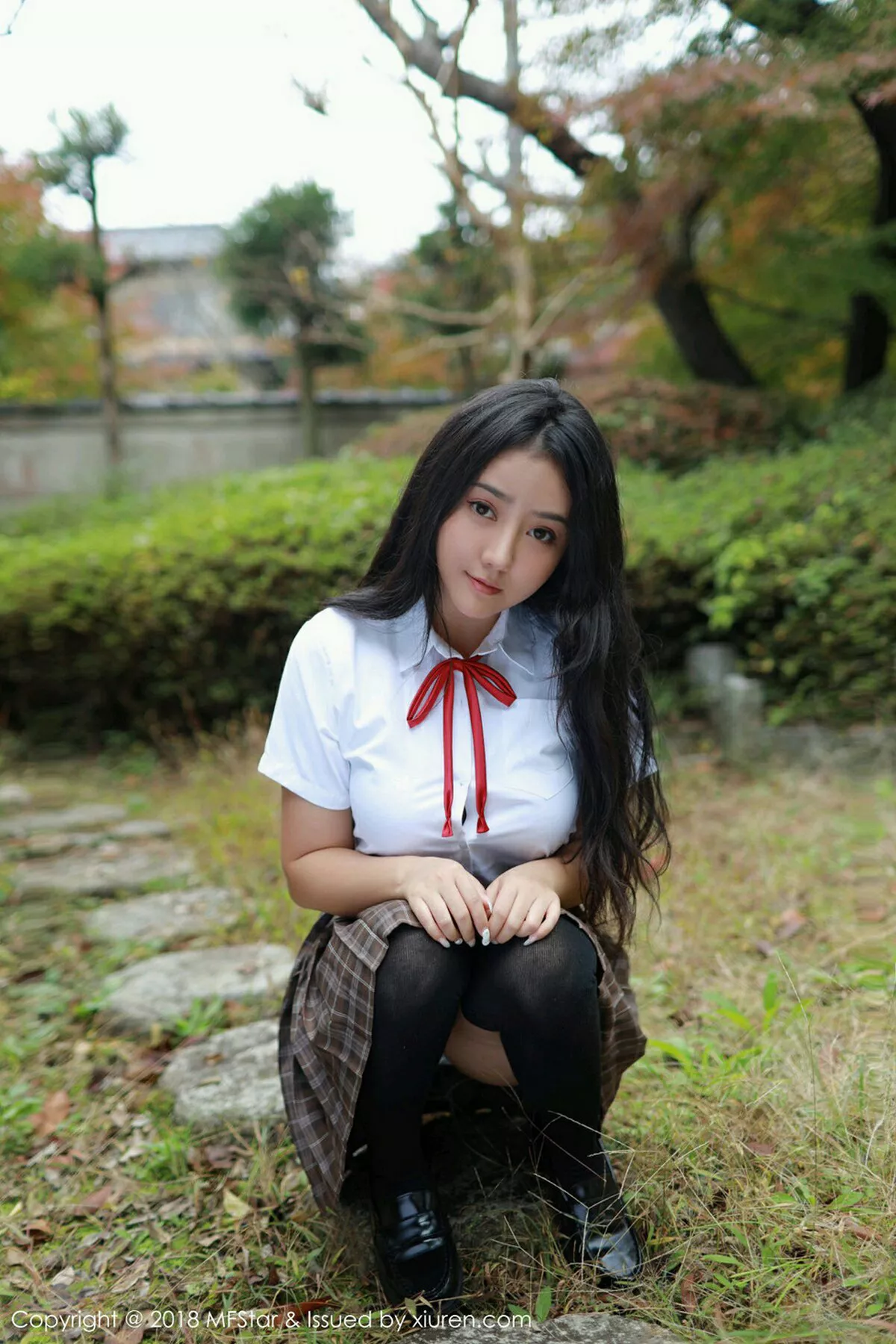 秀人集.com_[MFStar模范学院]Vol.163_嫩模Manuela玛鲁娜日本旅拍户外学生制服靓丽迷人写真42P