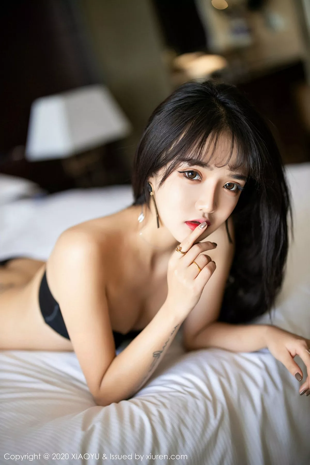 秀人集.com_[XiaoYu画语界]Vol.235_嫩模Miko酱吖私房床上性感黑色内衣秀火辣身材诱惑写真103P