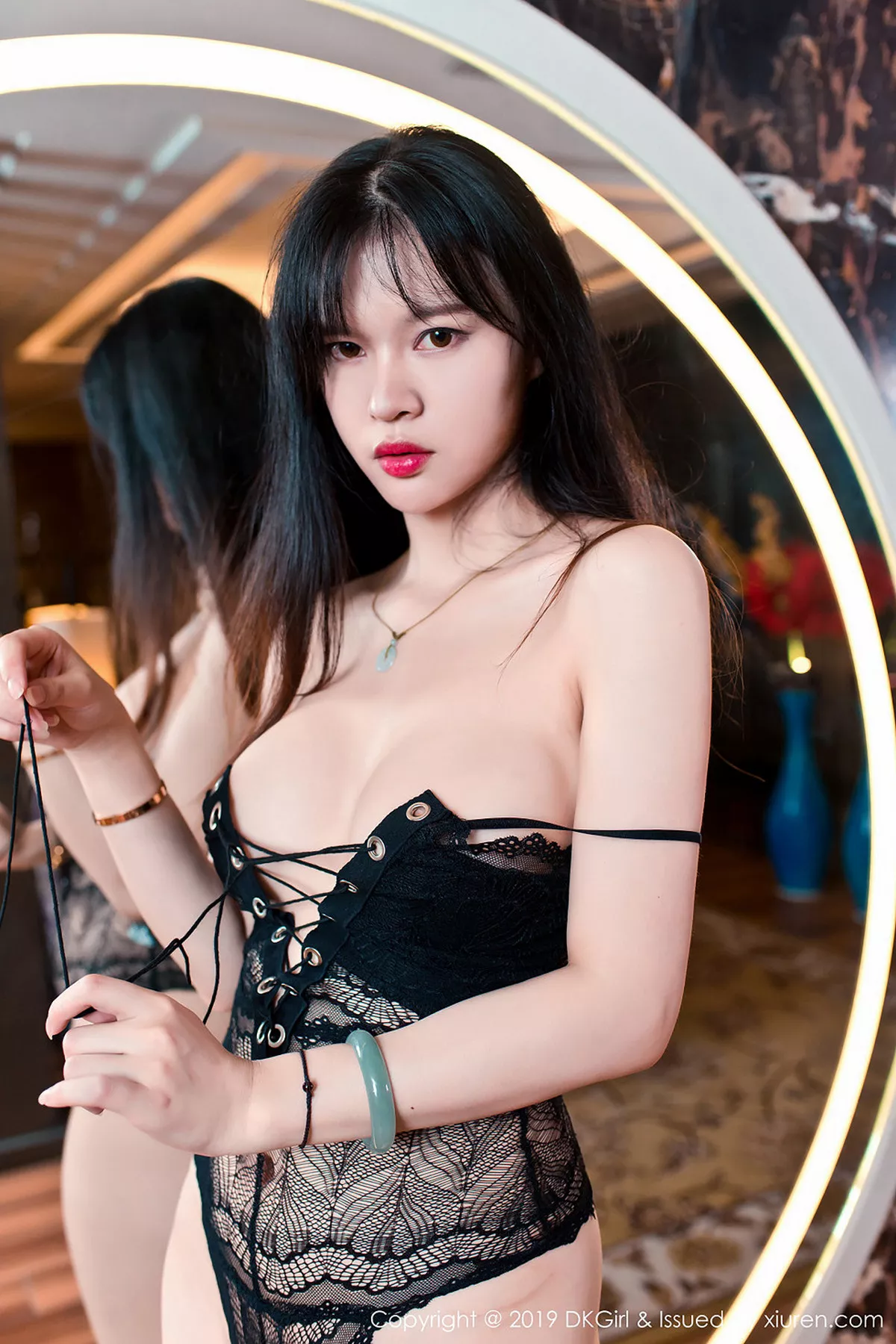 秀人集.com_[DKGirl御女郎]Vol.093_嫩模桃子marry私房真空镂空旗袍+蕾丝内衣完美诱惑写真46P