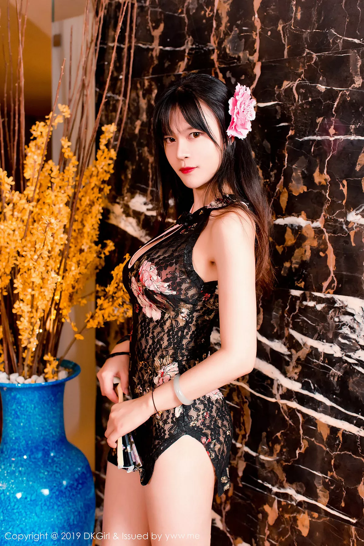 秀人集.com_[DKGirl御女郎]Vol.093_嫩模桃子marry私房真空镂空旗袍+蕾丝内衣完美诱惑写真46P