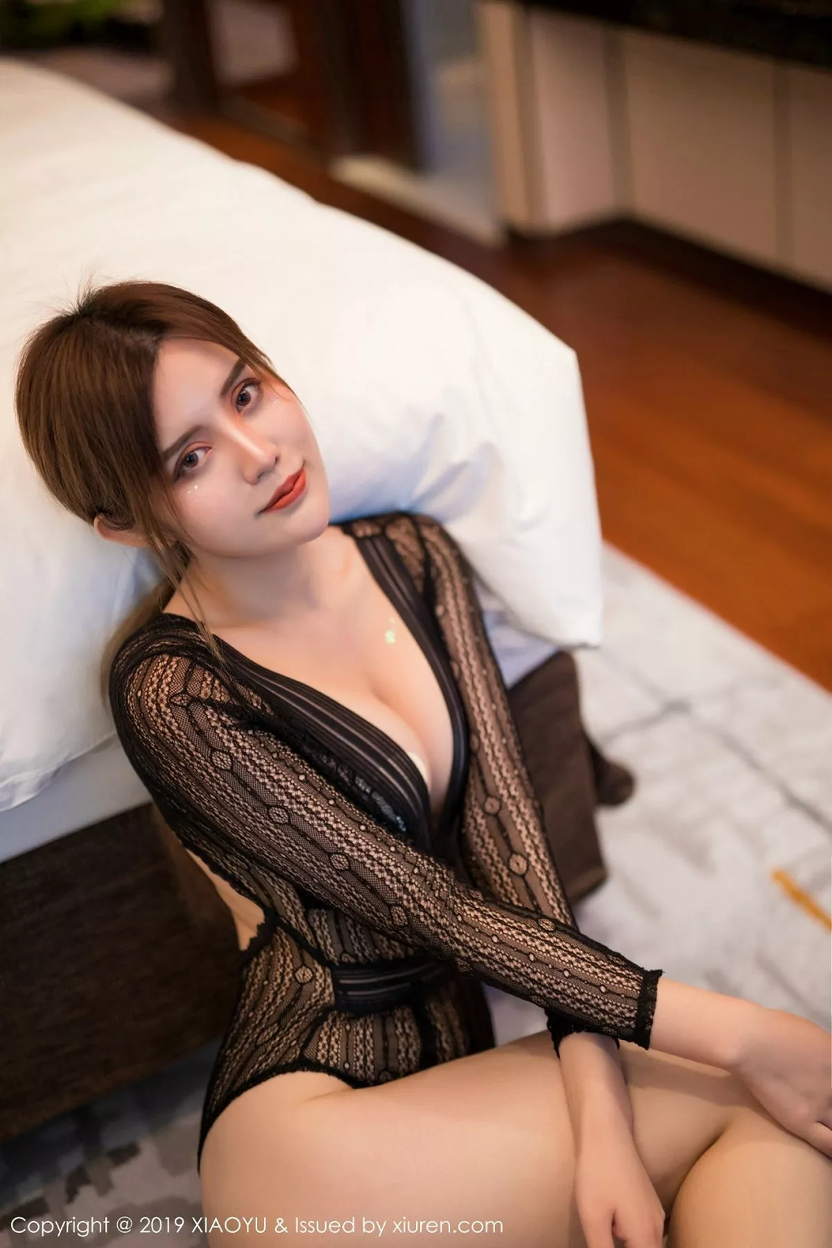 秀人集.com_[XiaoYu画语界]Vol.064_女神Cris_卓娅祺私房黑色缕空连体衣秀完美身材诱惑写真52P