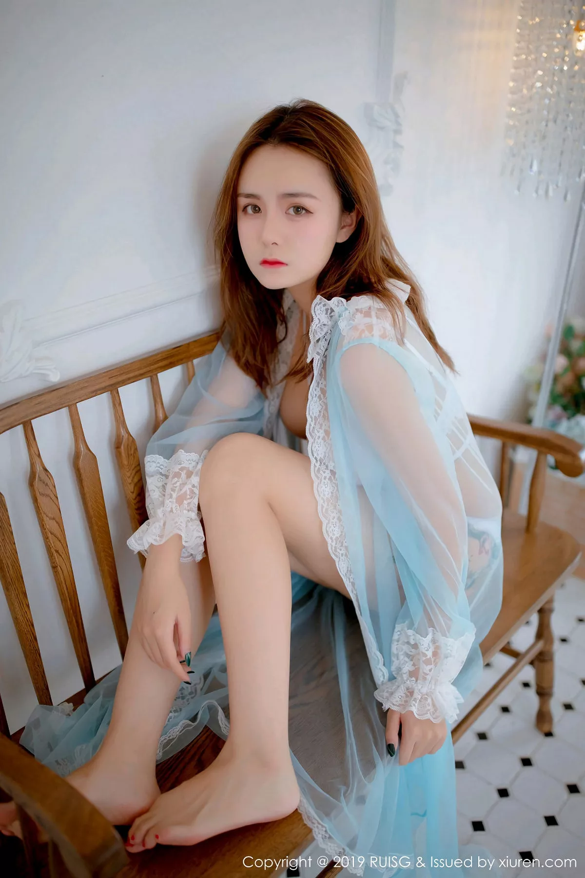 秀人集.com_[RUISG瑞丝馆]Vol.062_嫩模Daisy琳琳私房薄纱秀白色蕾丝情趣内衣撩人诱惑写真42P