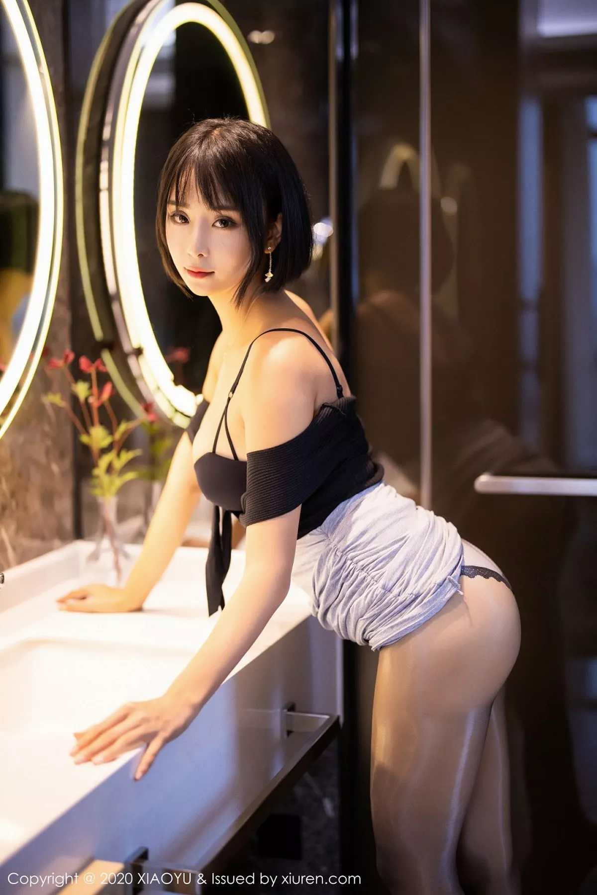 秀人集.com_[XiaoYu画语界]Vol.261_嫩模蓝夏Akasha私房性感内衣系列无内黑丝极致诱惑写真98P
