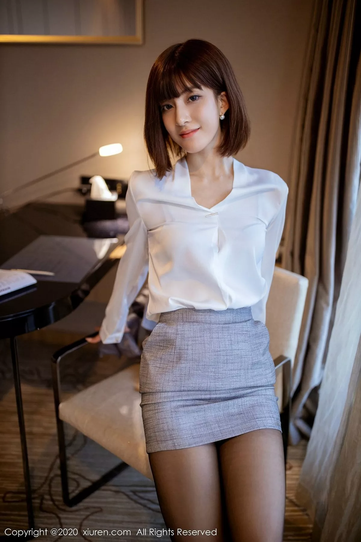 秀人集.com_[XiuRen秀人网]No.2105_嫩模林文文yooki私房西装秘书主题半脱露性感黑色内衣诱惑写真68P
