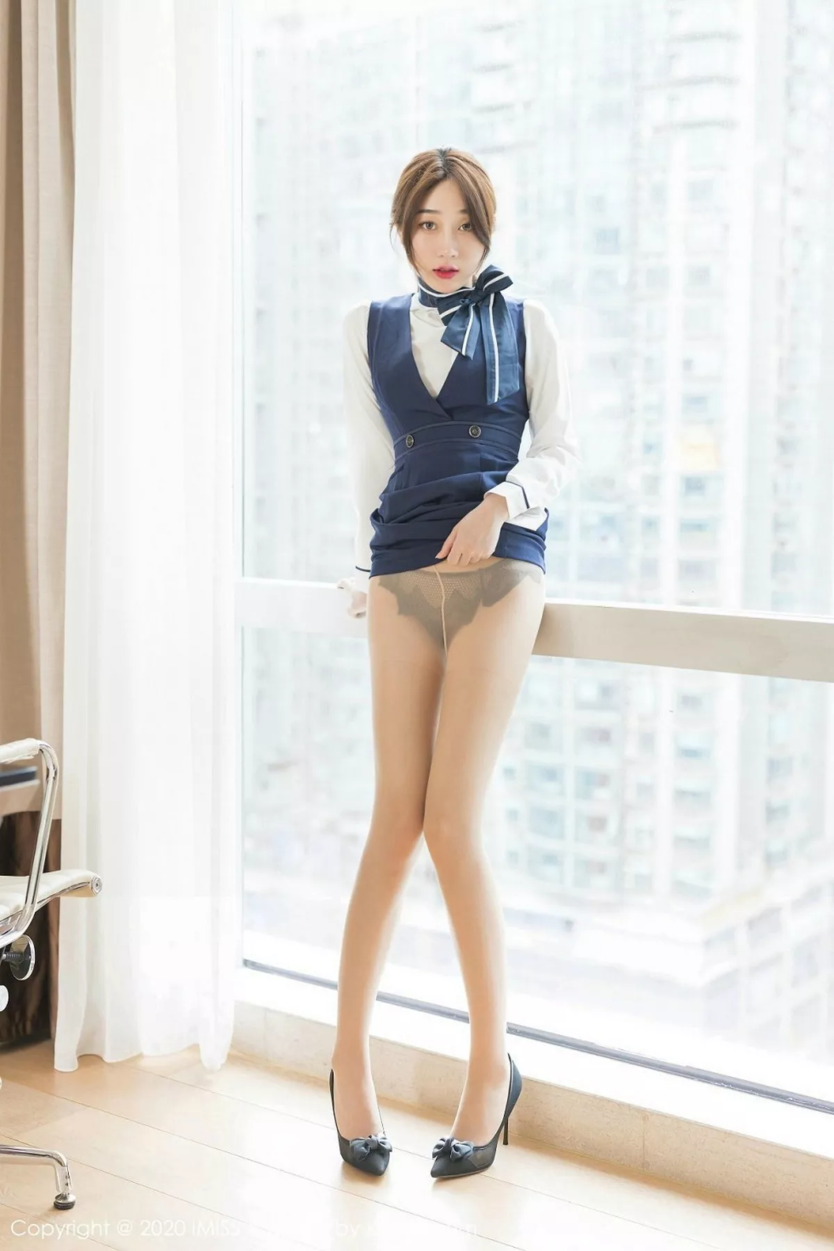 秀人集.com_[IMISS爱蜜社]Vol.468_嫩模九月生私房脱职业制服露黑色内衣配肉丝袜诱惑写真86P