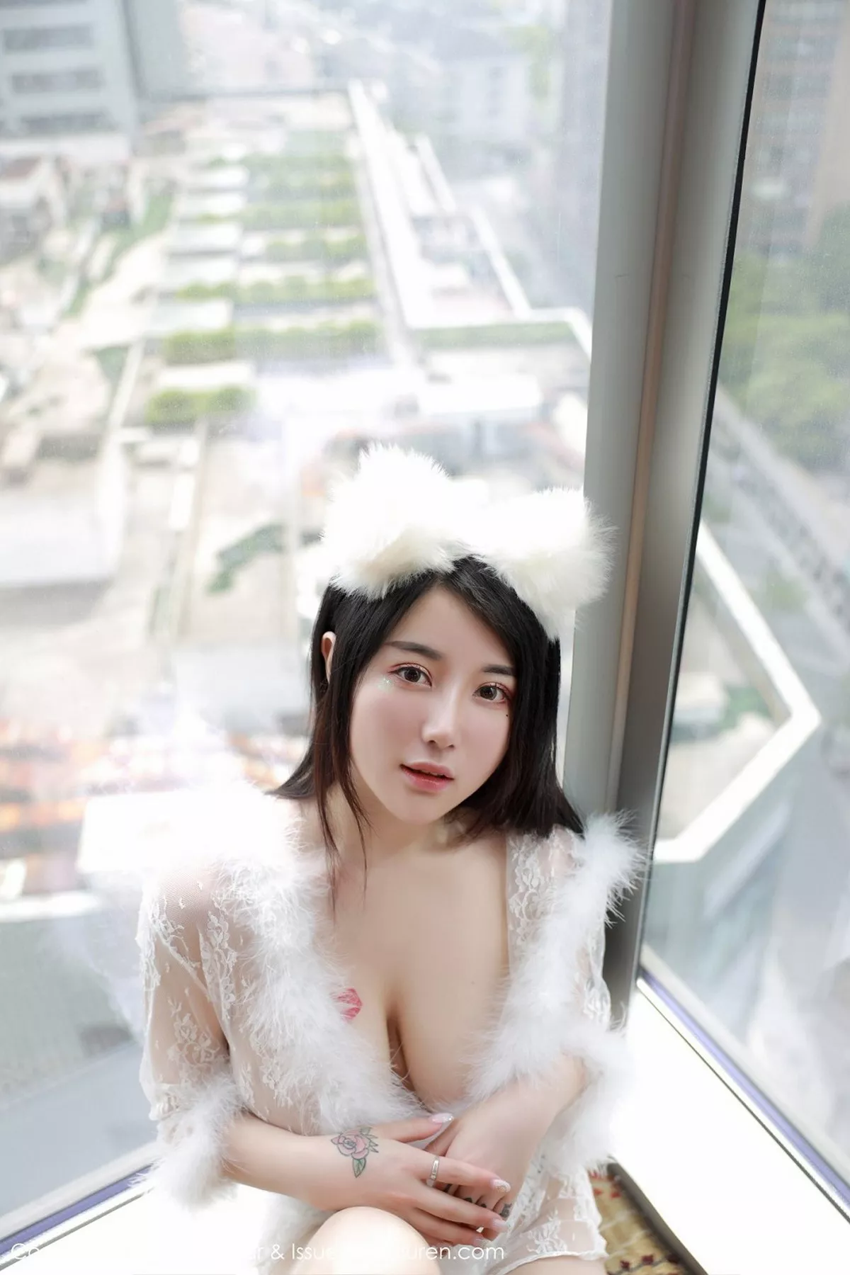秀人集.com_[MFStar模范学院]Vol.353_嫩模美七Mia私房猫耳制服露傲人豪乳遮点极致诱惑写真45P