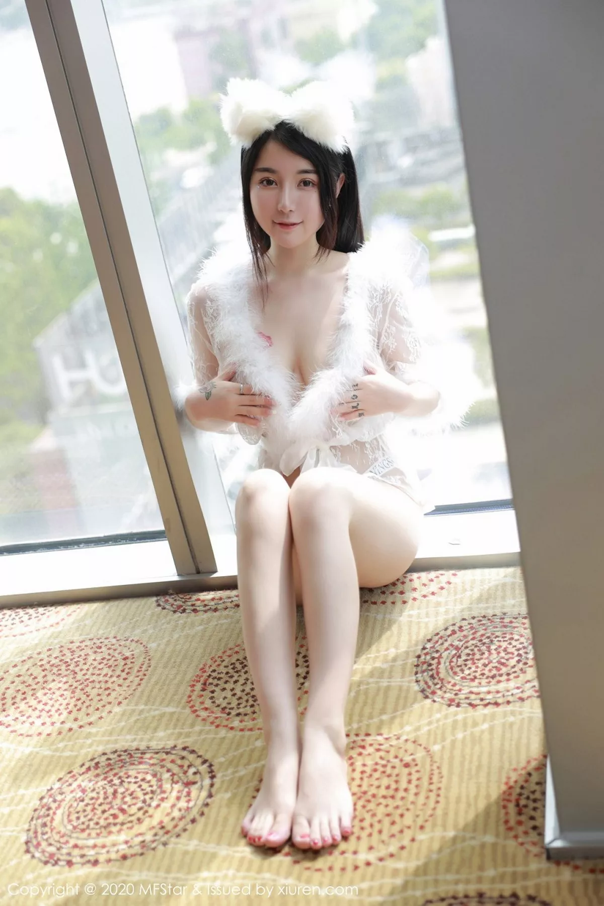 秀人集.com_[MFStar模范学院]Vol.353_嫩模美七Mia私房猫耳制服露傲人豪乳遮点极致诱惑写真45P