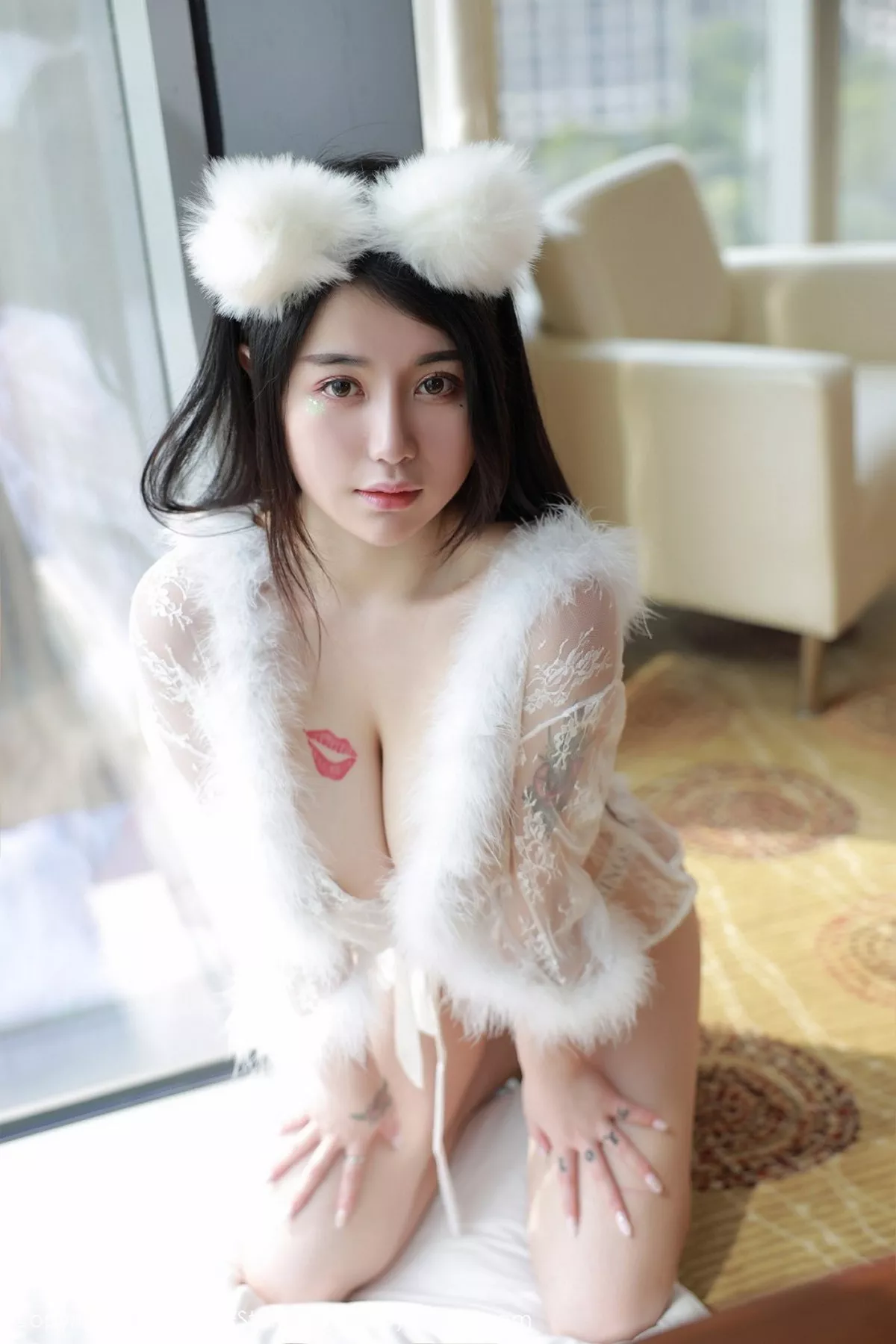 秀人集.com_[MFStar模范学院]Vol.353_嫩模美七Mia私房猫耳制服露傲人豪乳遮点极致诱惑写真45P