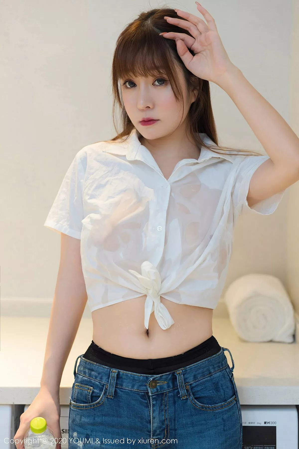 秀人集.com_[YouMi尤蜜荟]Vol.522_女神王雨纯经典白衬衫主题私房脱牛仔裤露黑丝裤袜魅惑写真90P