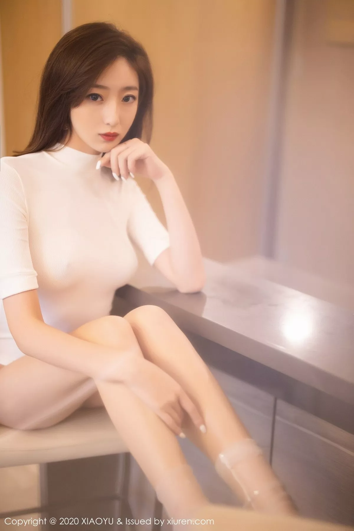秀人集.com_[XiaoYu画语界]Vol.389_嫩模安琪Yee私房白色高叉连体衣配薄透丝袜秀美腿性感写真88P