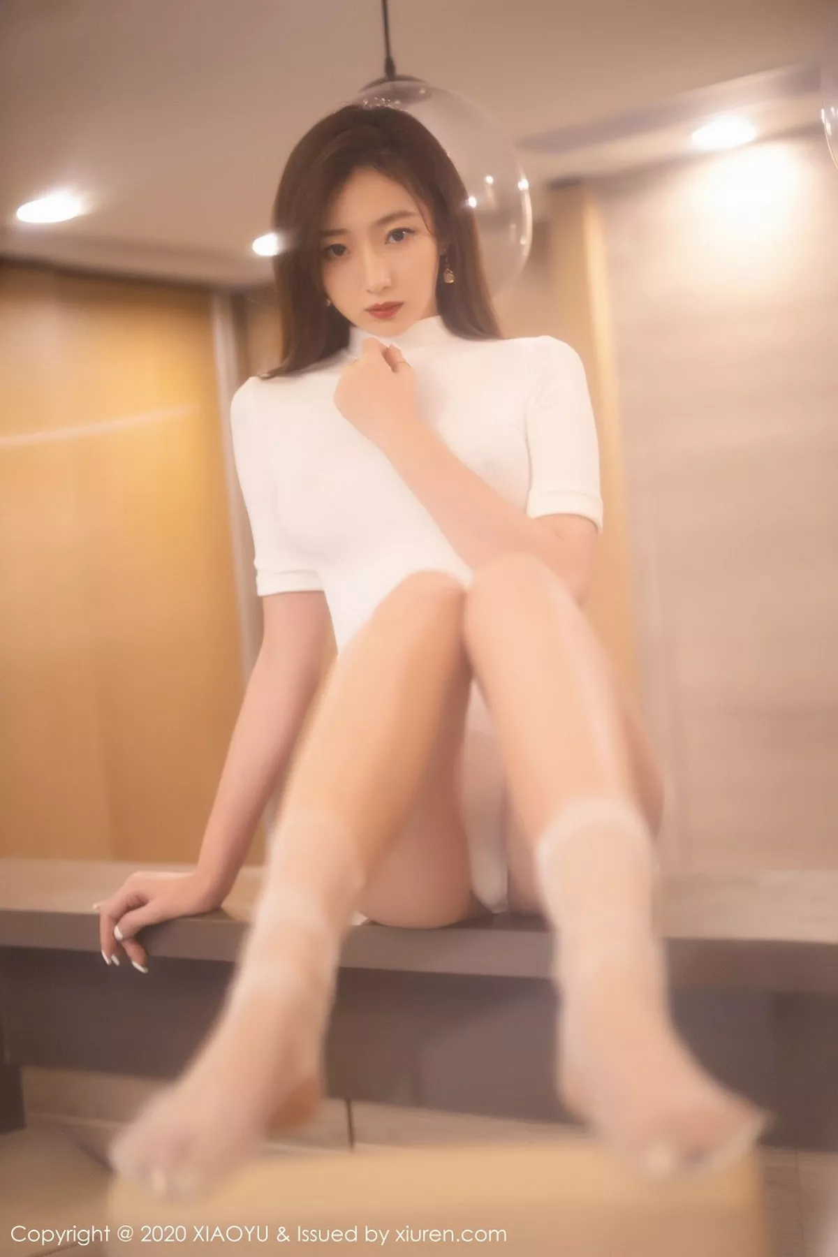 秀人集.com_[XiaoYu画语界]Vol.389_嫩模安琪Yee私房白色高叉连体衣配薄透丝袜秀美腿性感写真88P