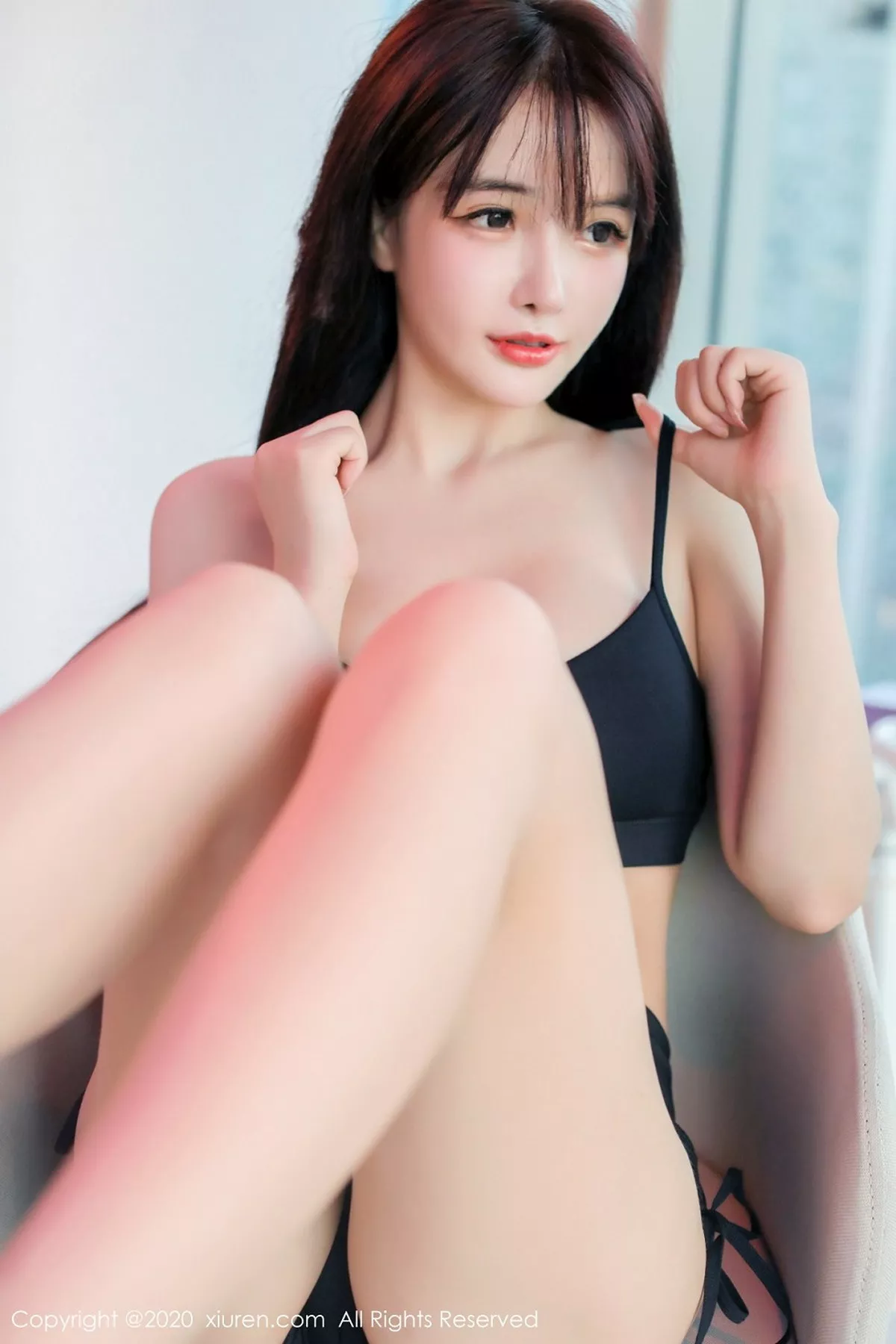 秀人集.com_[XiuRen秀人网]No.2696_嫩模南初妹妹黑色运动内衣主题私房瑜伽姿势秀完美身材诱惑写真40P