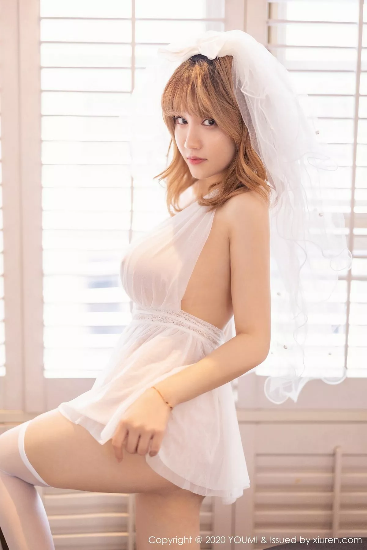 秀人集.com_[YouMi尤蜜荟]Vol.552_嫩模周大萌杭州旅拍雪白婚纱新娘主题通透秀豪乳翘臀诱惑写真40P