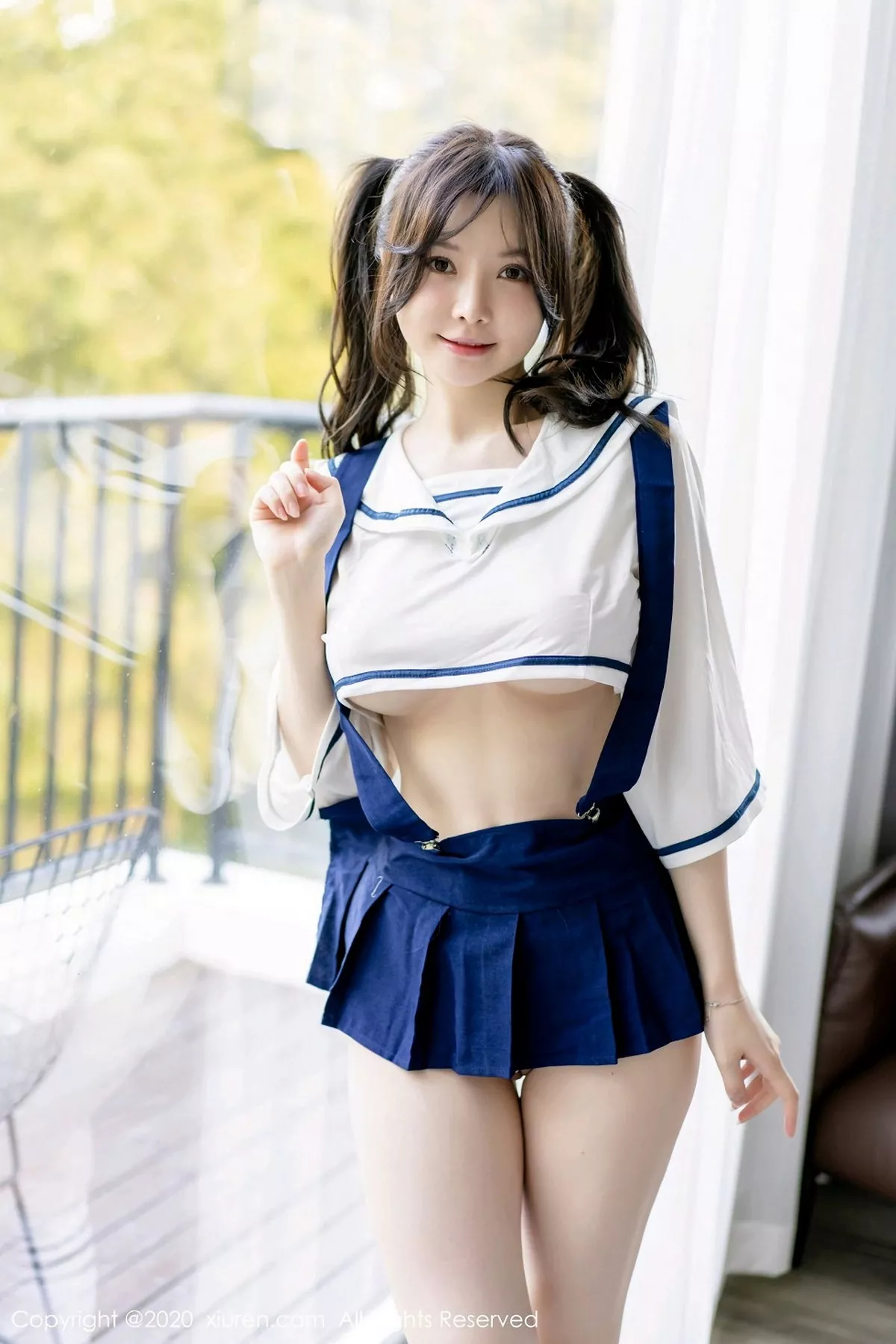 秀人集.com_[XiuRen秀人网]No.2778_女神糯美子Mini清纯双马尾校服主题半脱秀豪乳翘臀诱惑写真35P
