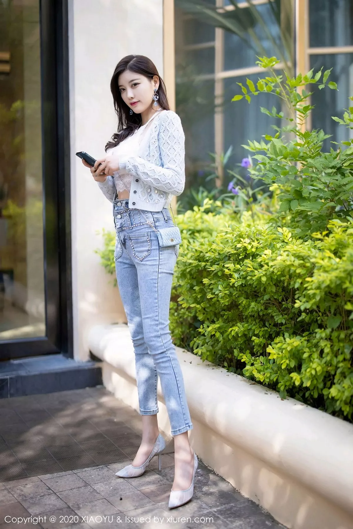 秀人集.com_[XiaoYu画语界]Vol.433_女神杨晨晨sugar床上脱牛仔裤露蕾丝内裤秀翘臀诱惑写真93P