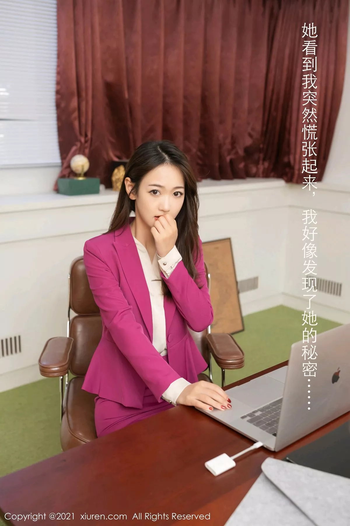 秀人集.com_[XiuRen秀人网]No.3156_嫩模唐安琪红色秘书制服主题半脱露性感内衣秀苗条身材诱惑写真80P