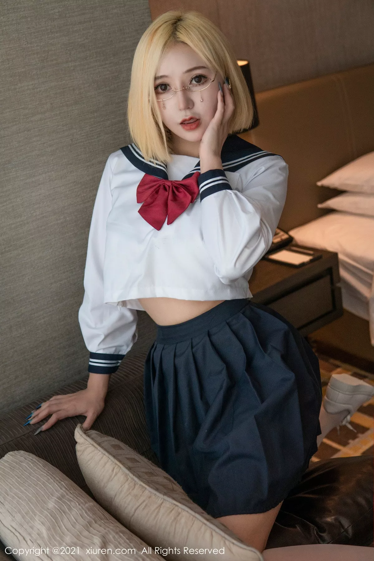 秀人集.com_[XiuRen秀人网]No.3163_嫩模文静儿私房JK制服主题性感纹身秀浑圆蜜桃臀撩人诱惑写真62P